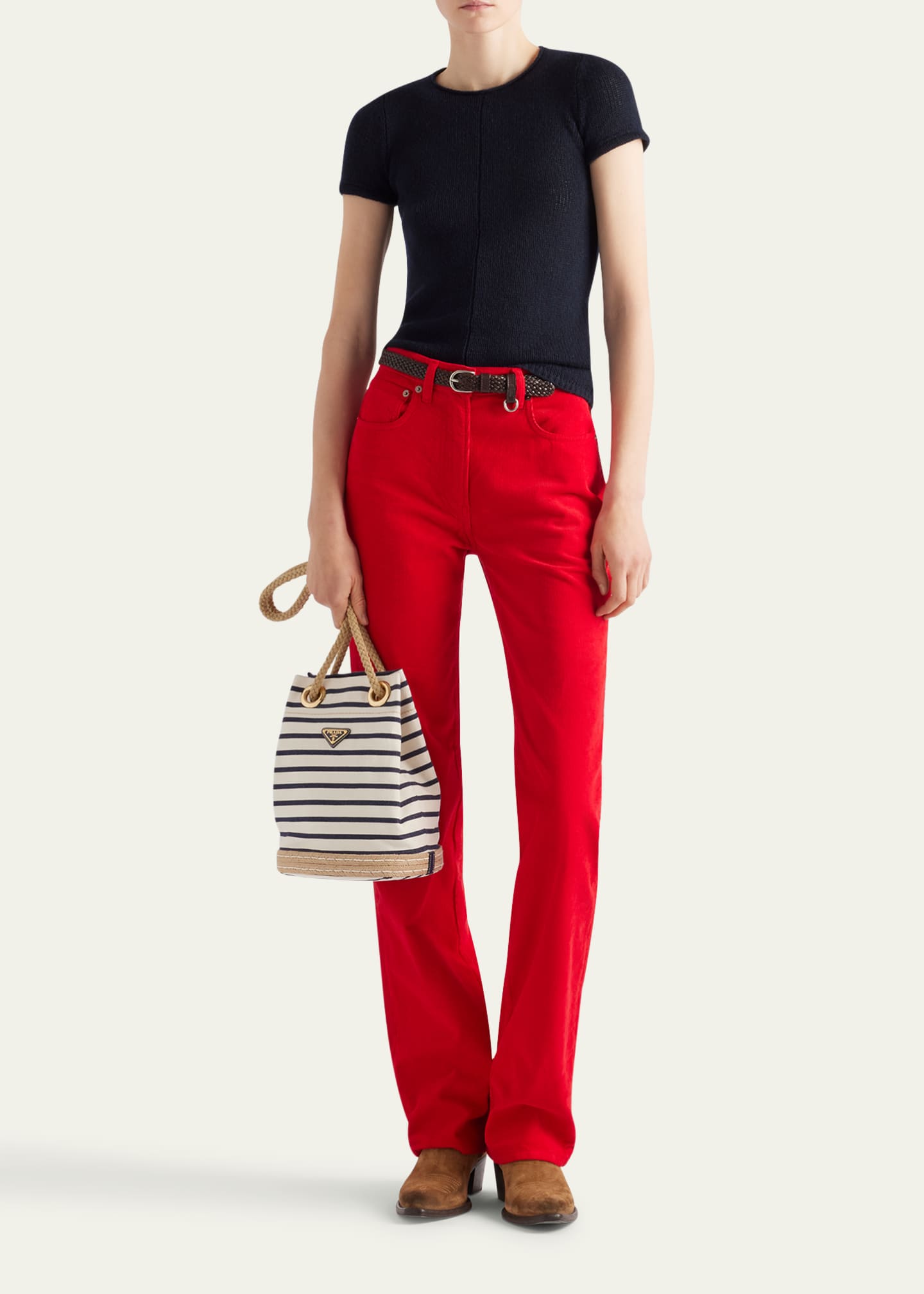 Prada Short Sleeve Cashmere Sweater Image 2 of 5
