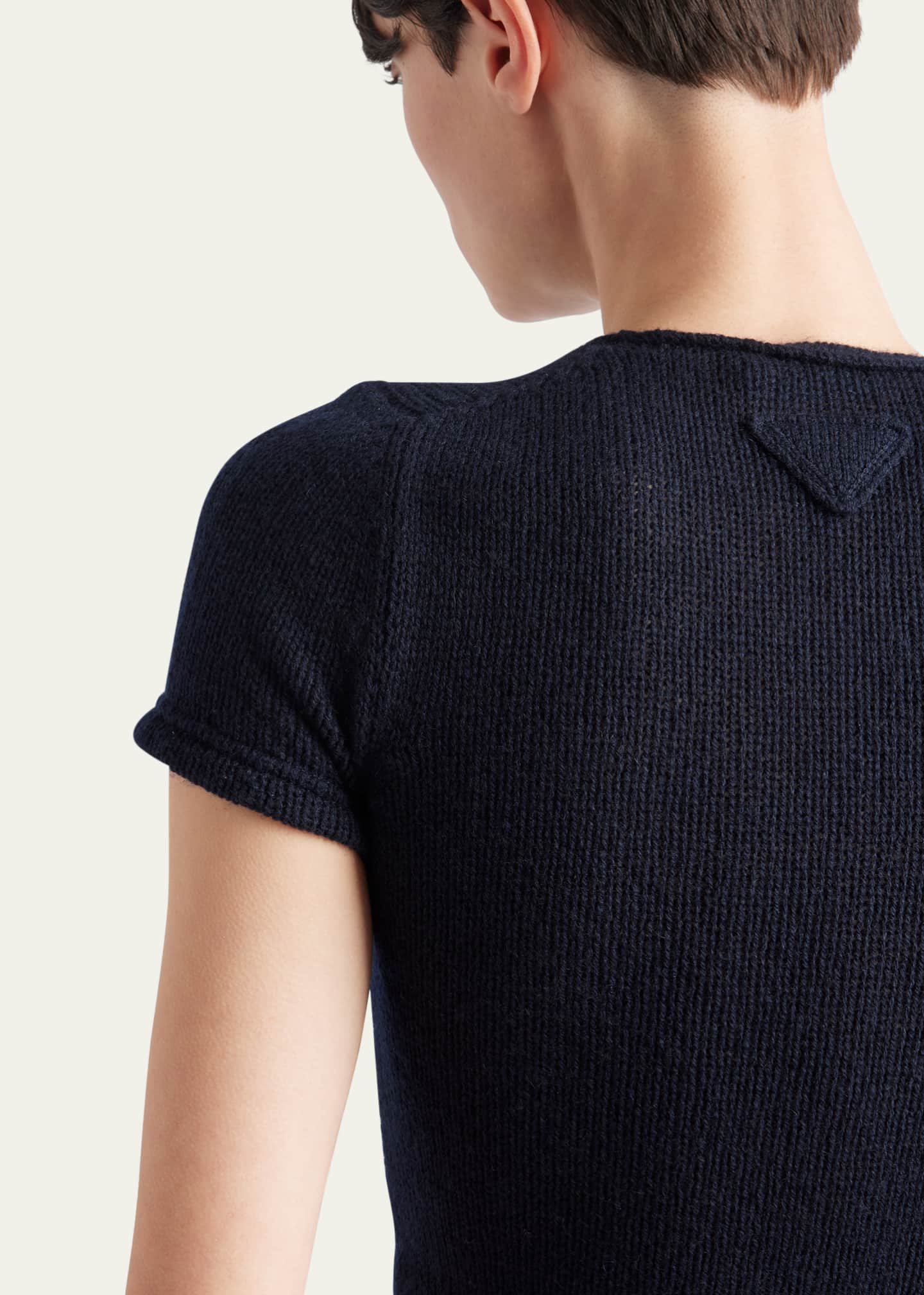 Prada Short Sleeve Cashmere Sweater Image 5 of 5