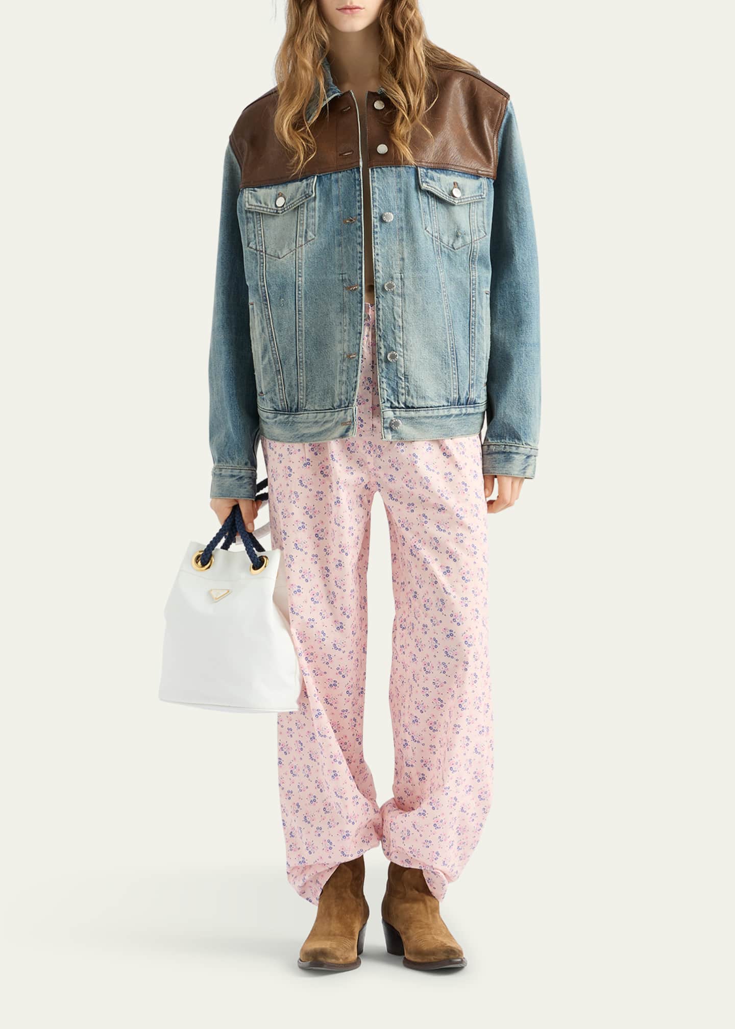 Prada Batista Flower Print Lounge Pants Image 2 of 4
