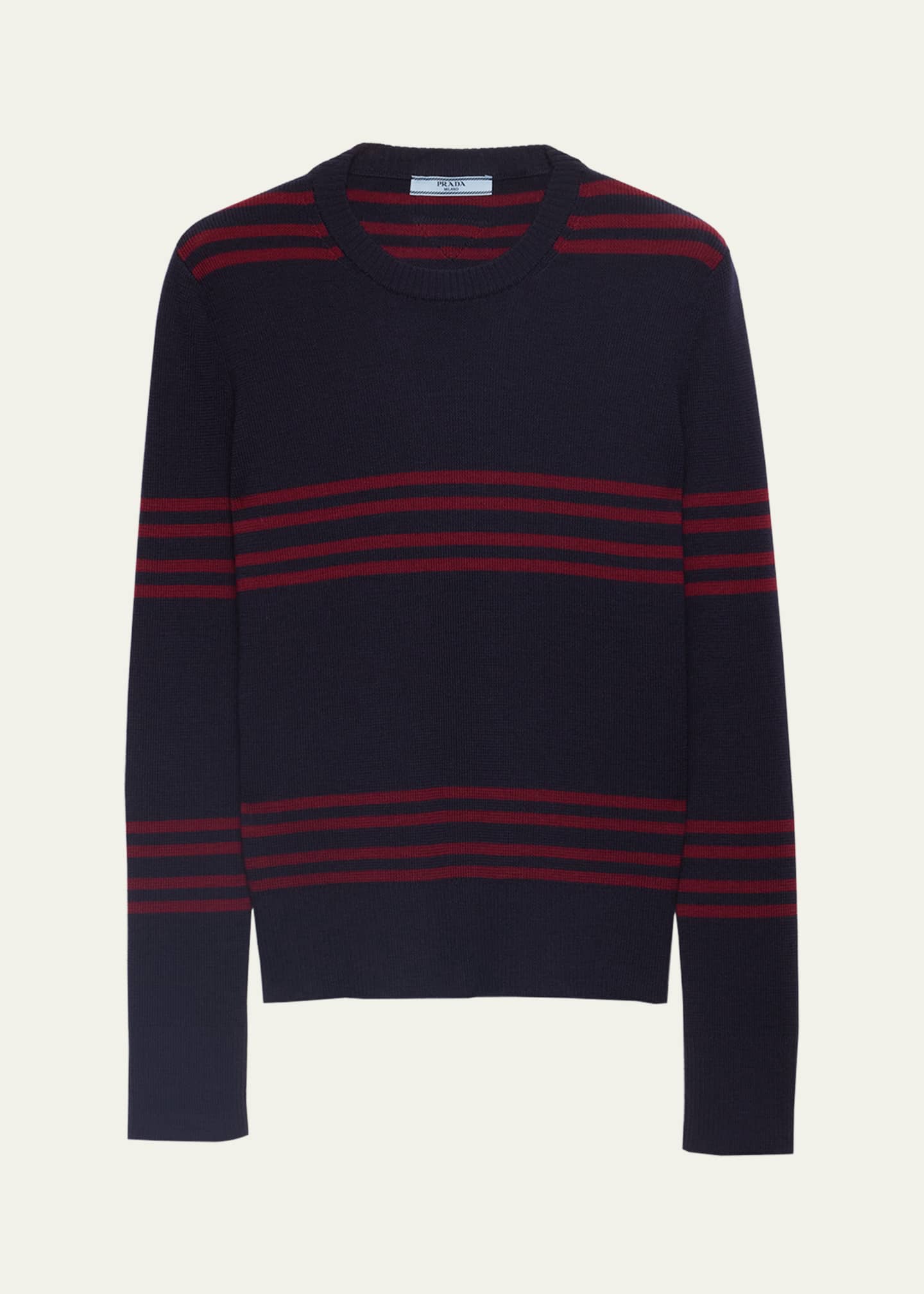 Prada Striped Wool Turtleneck Sweater Image 1 of 4