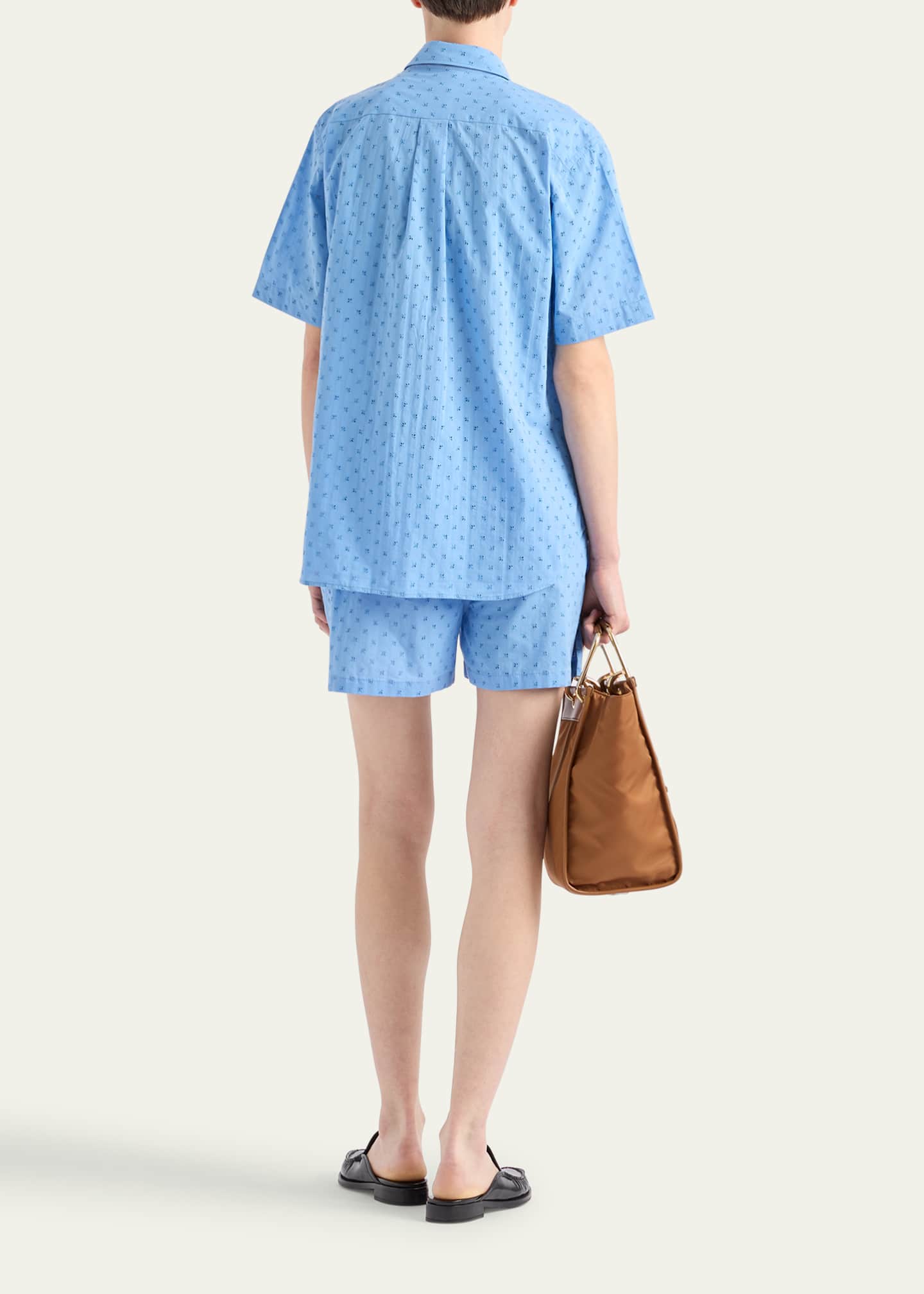 Prada Floral Eyelet Button Down Shirt Image 3 of 5