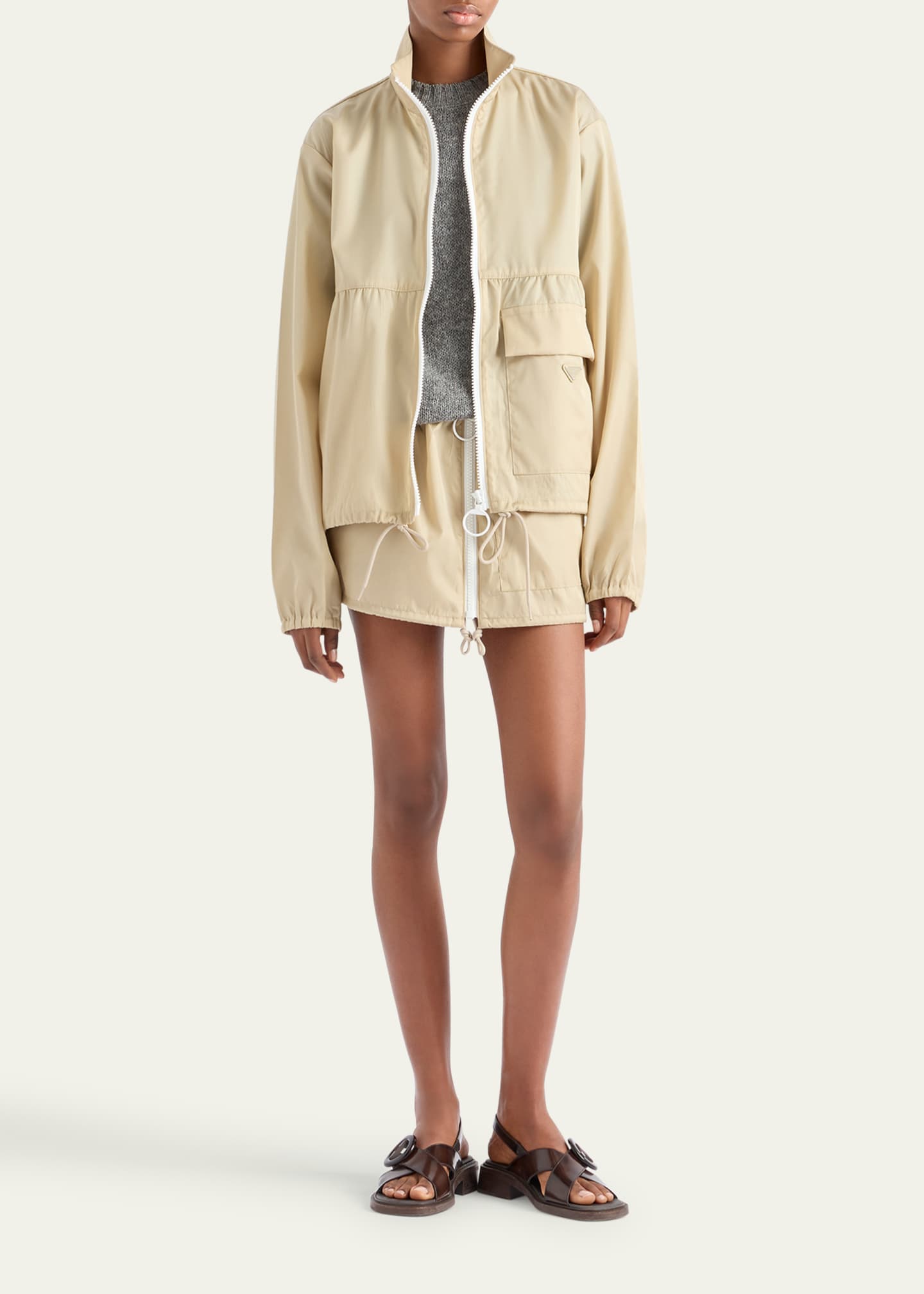 Prada Re-Nylon Zip Up Jacket Image 2 of 5
