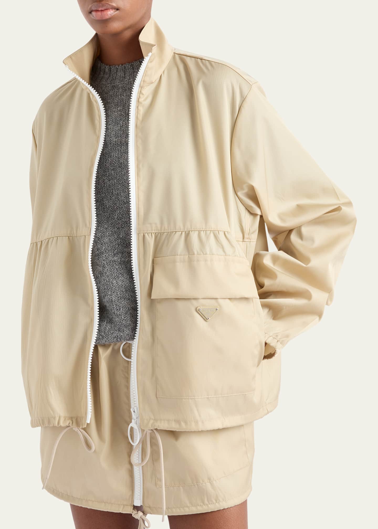 Prada Re-Nylon Zip Up Jacket Image 4 of 5