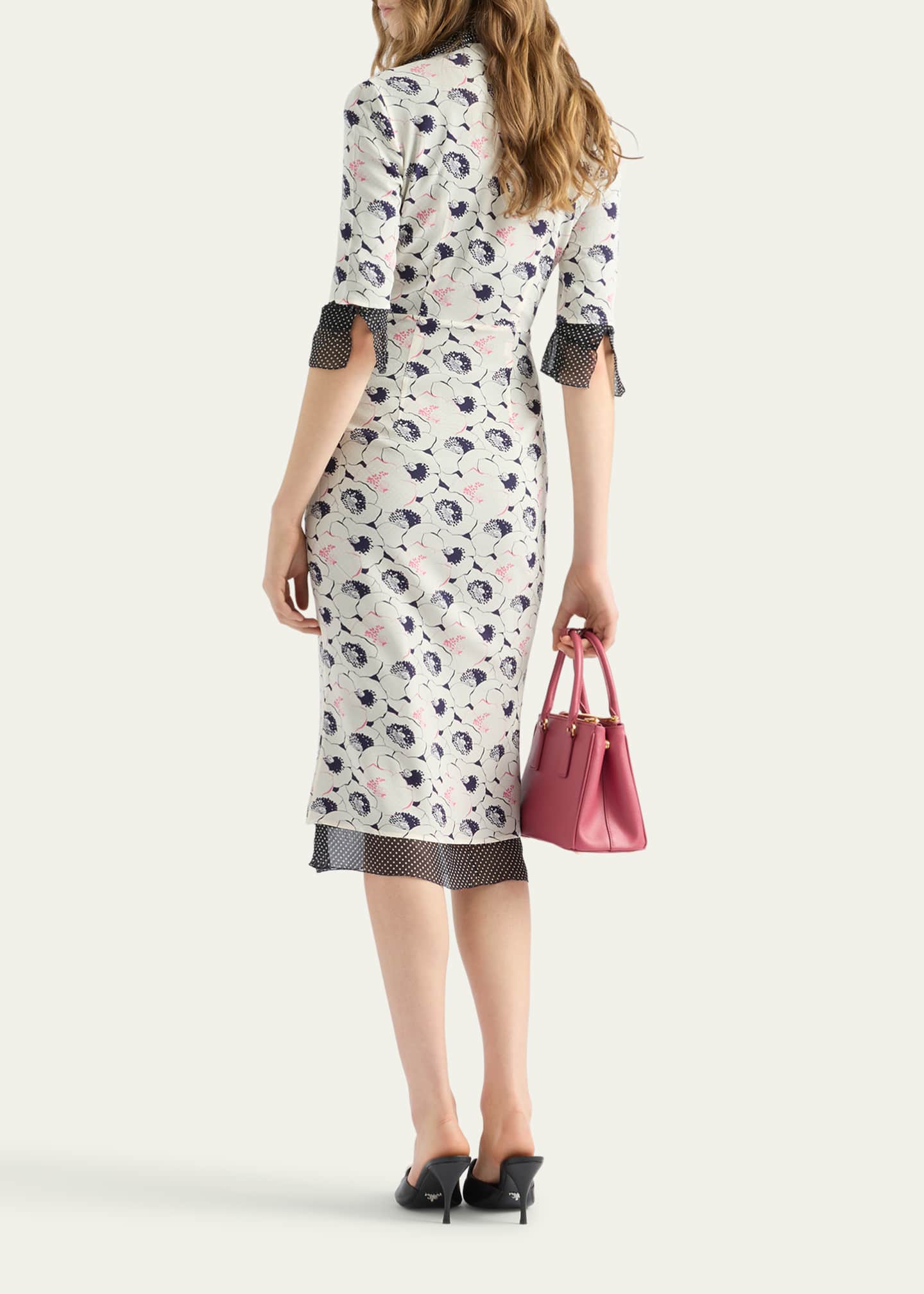 Prada Printed Georgette Ruffled dress Image 3 of 3