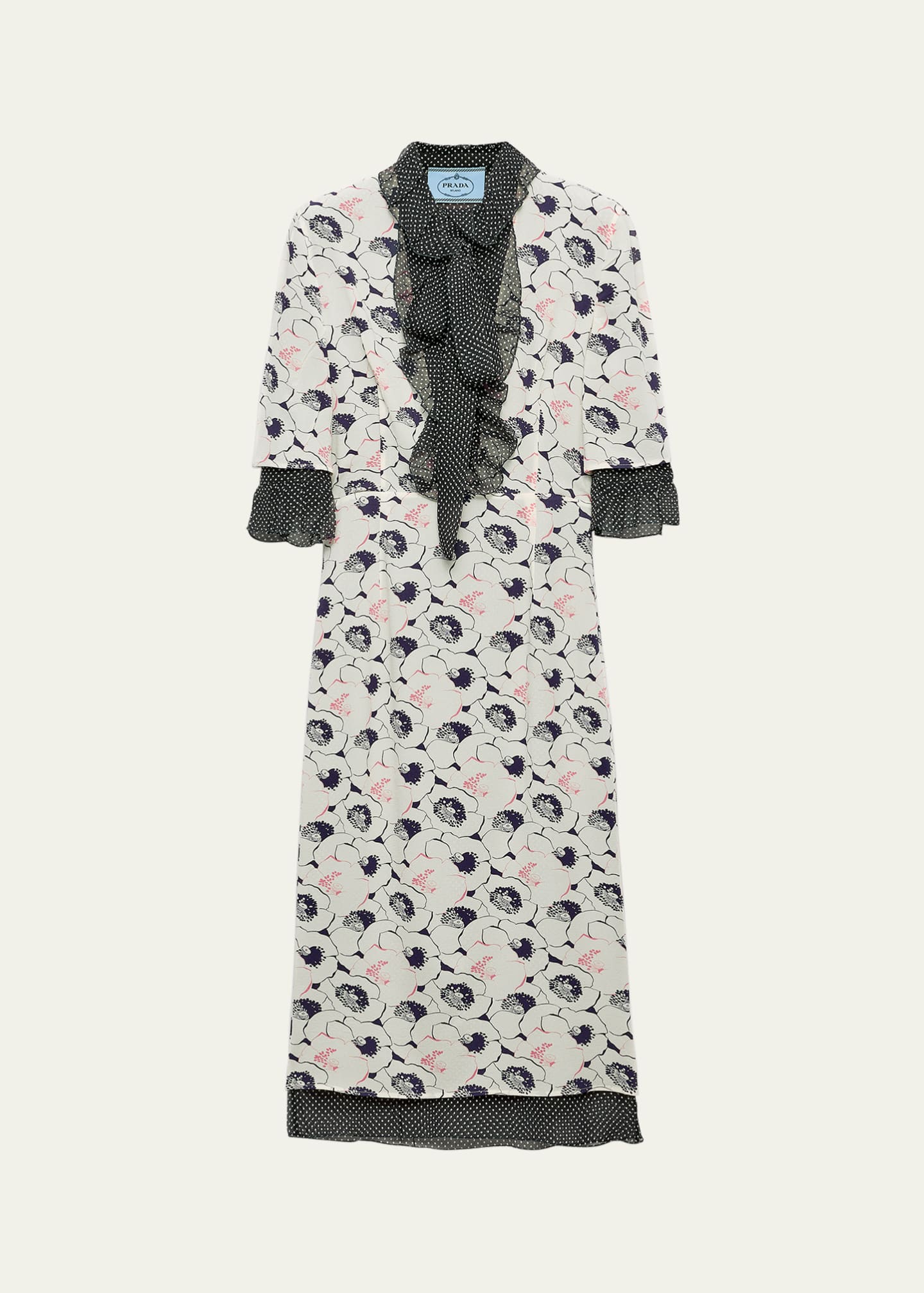 Prada Printed Georgette Ruffled dress Image 1 of 3