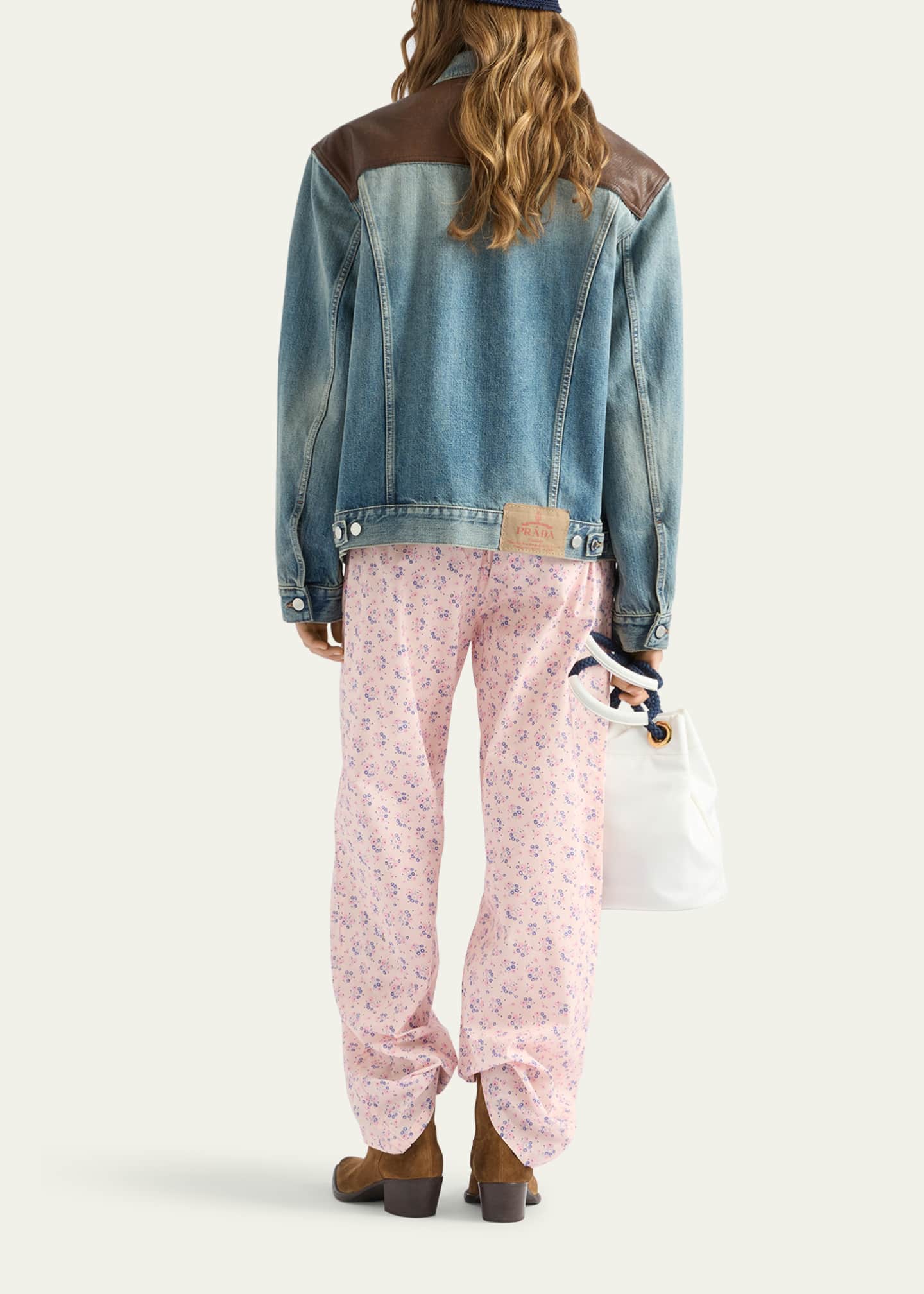 Prada Denim and Leather Jacket Image 3 of 4