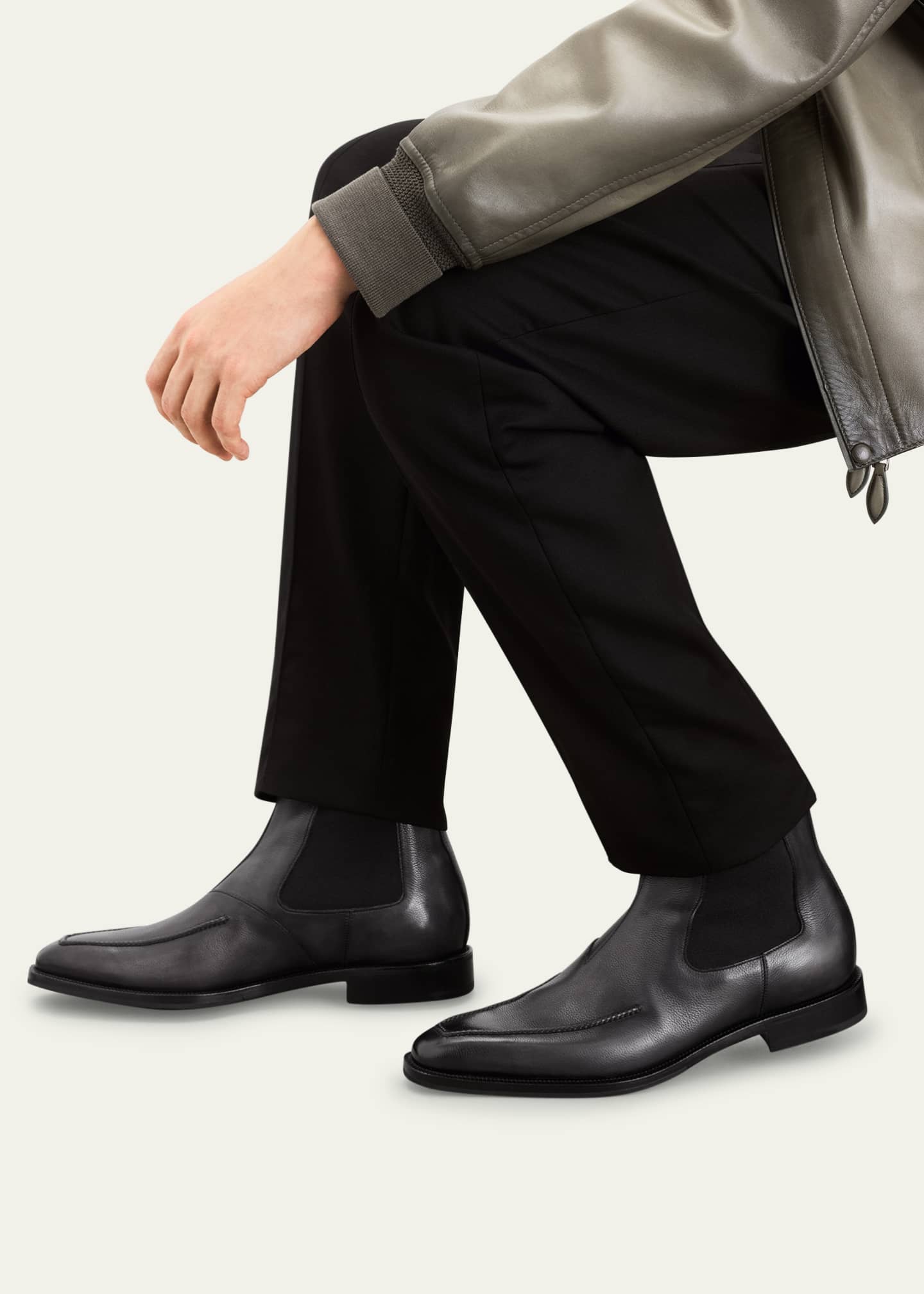 Berluti Men's Demesure Neo Flex Leather Chelsea Boots Bergdorf