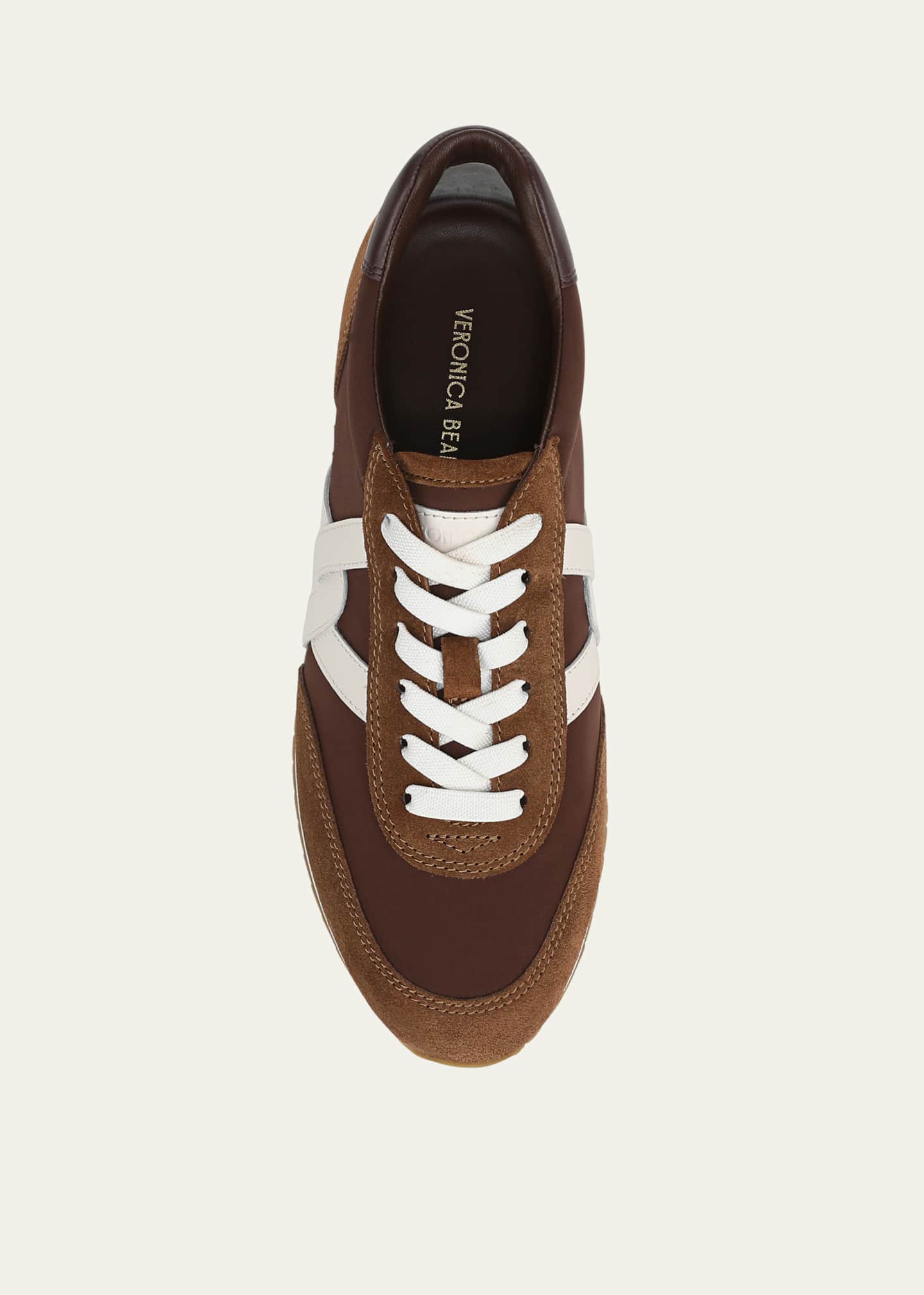 Veronica Beard Penrose Mixed Leather Low-Top Sneakers Image 4 of 4