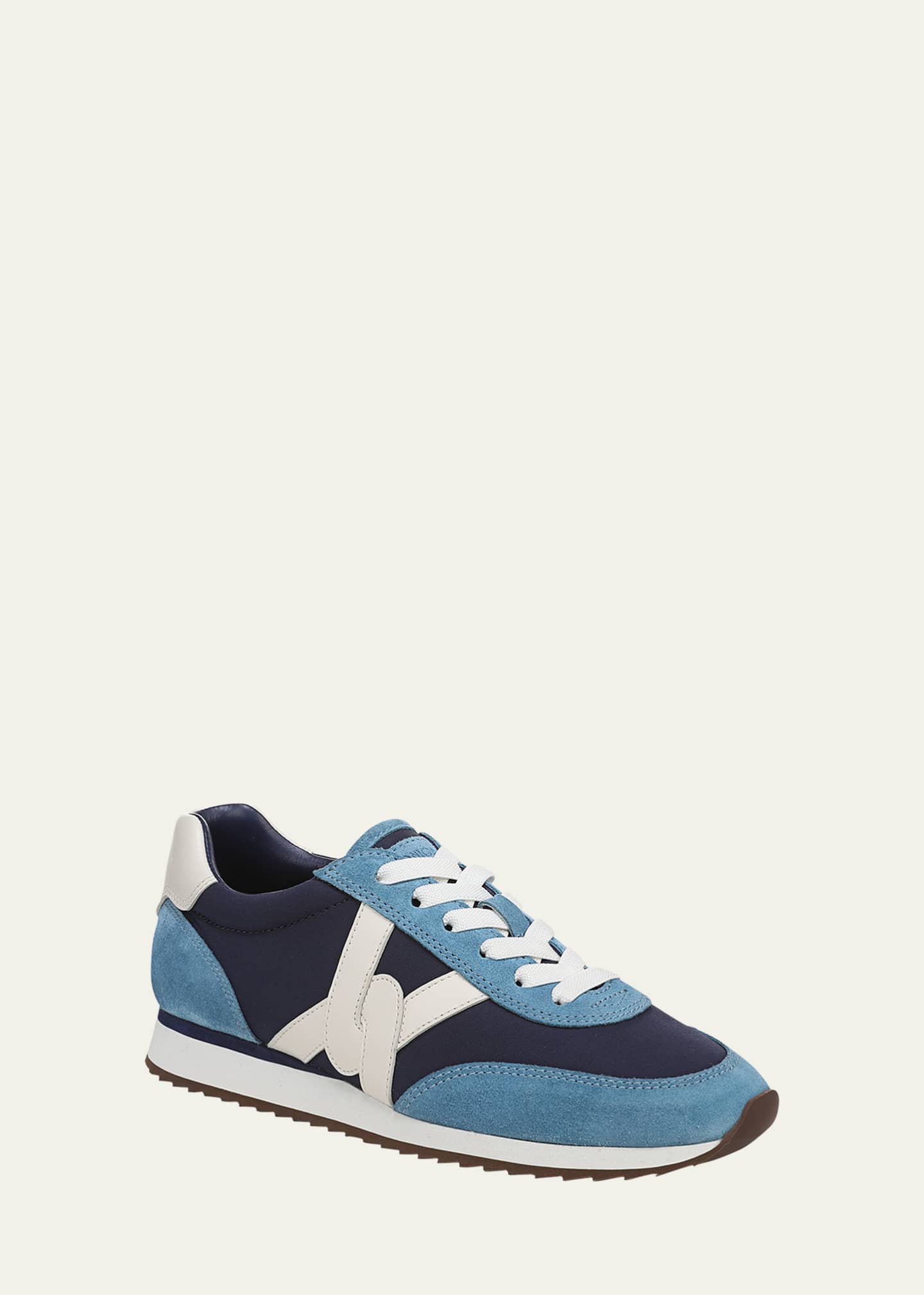 Veronica Beard Penrose Mixed Leather Runner Sneakers Image 2 of 4