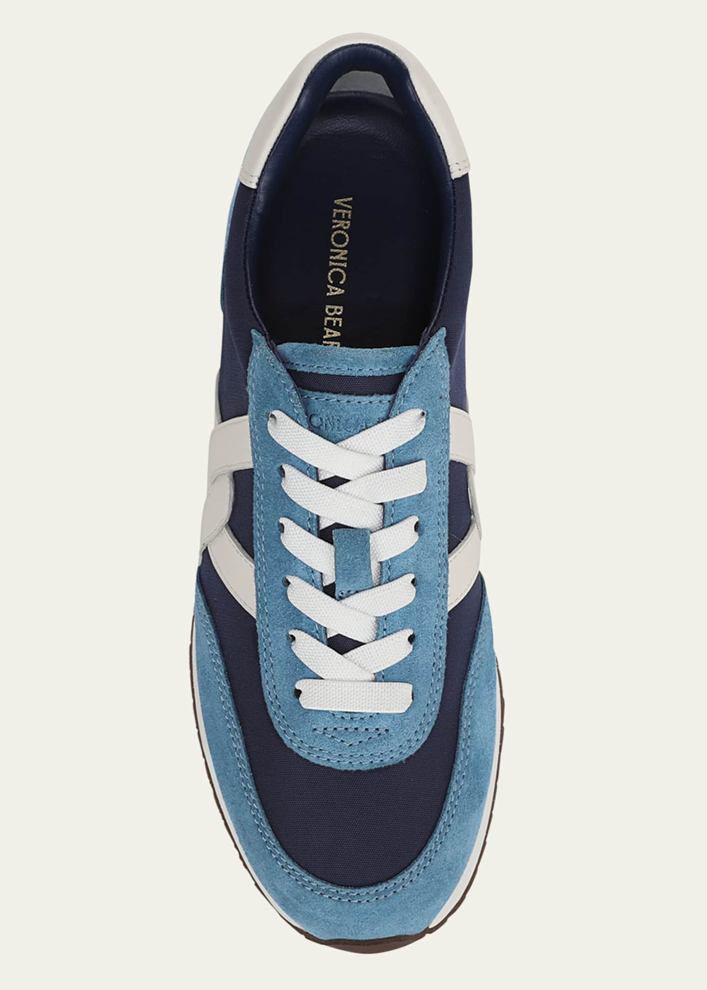 Veronica Beard Penrose Mixed Leather Runner Sneakers Image 4 of 4