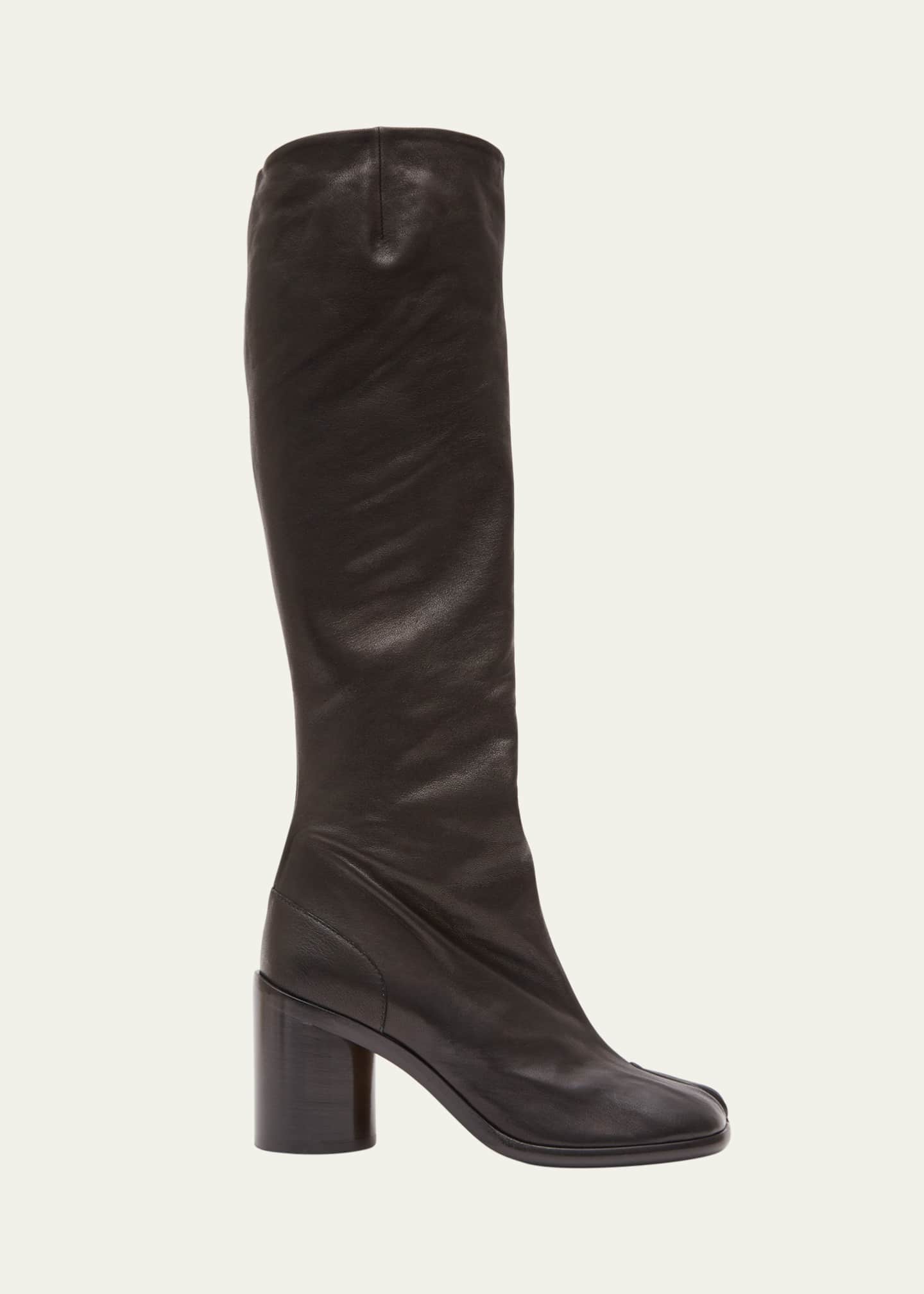 Maison Margiela Tabi Leather Knee-High Boots - Bergdorf Goodman