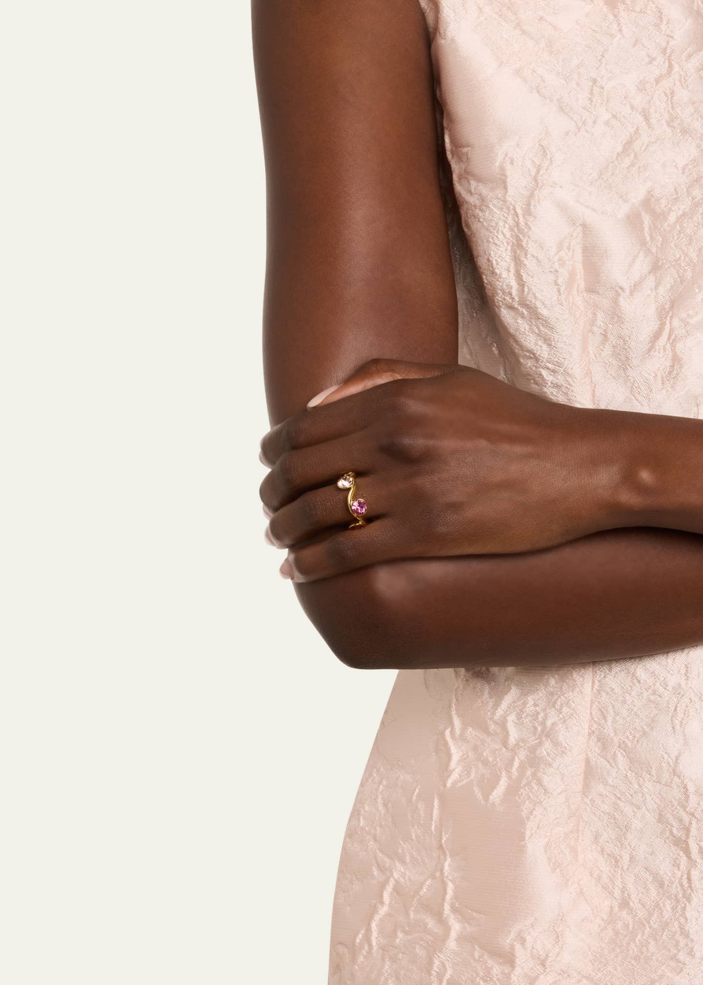 Oscar de la Renta Crystal Wave Ring Image 2 of 4