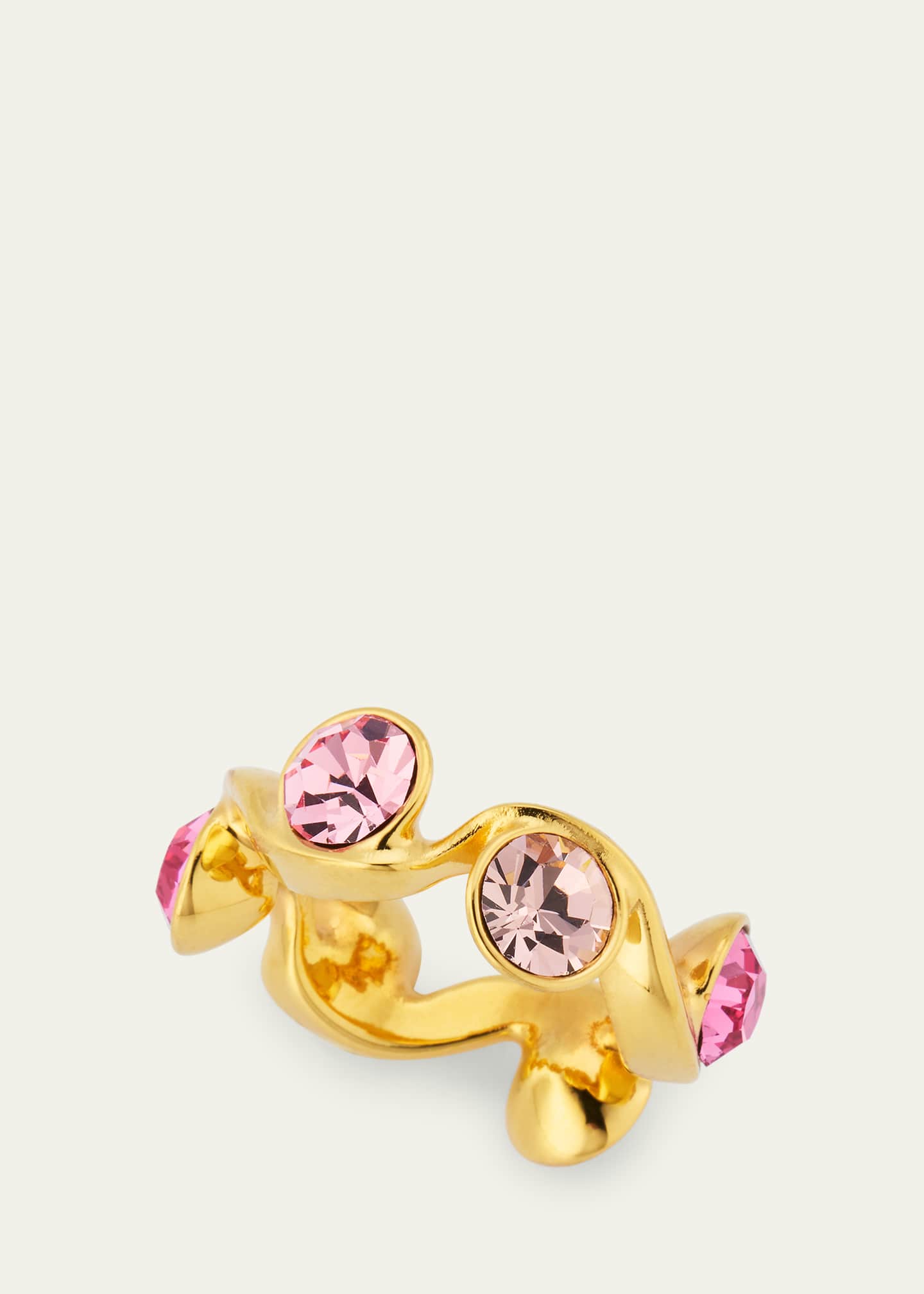 Oscar de la Renta Crystal Wave Ring Image 3 of 4