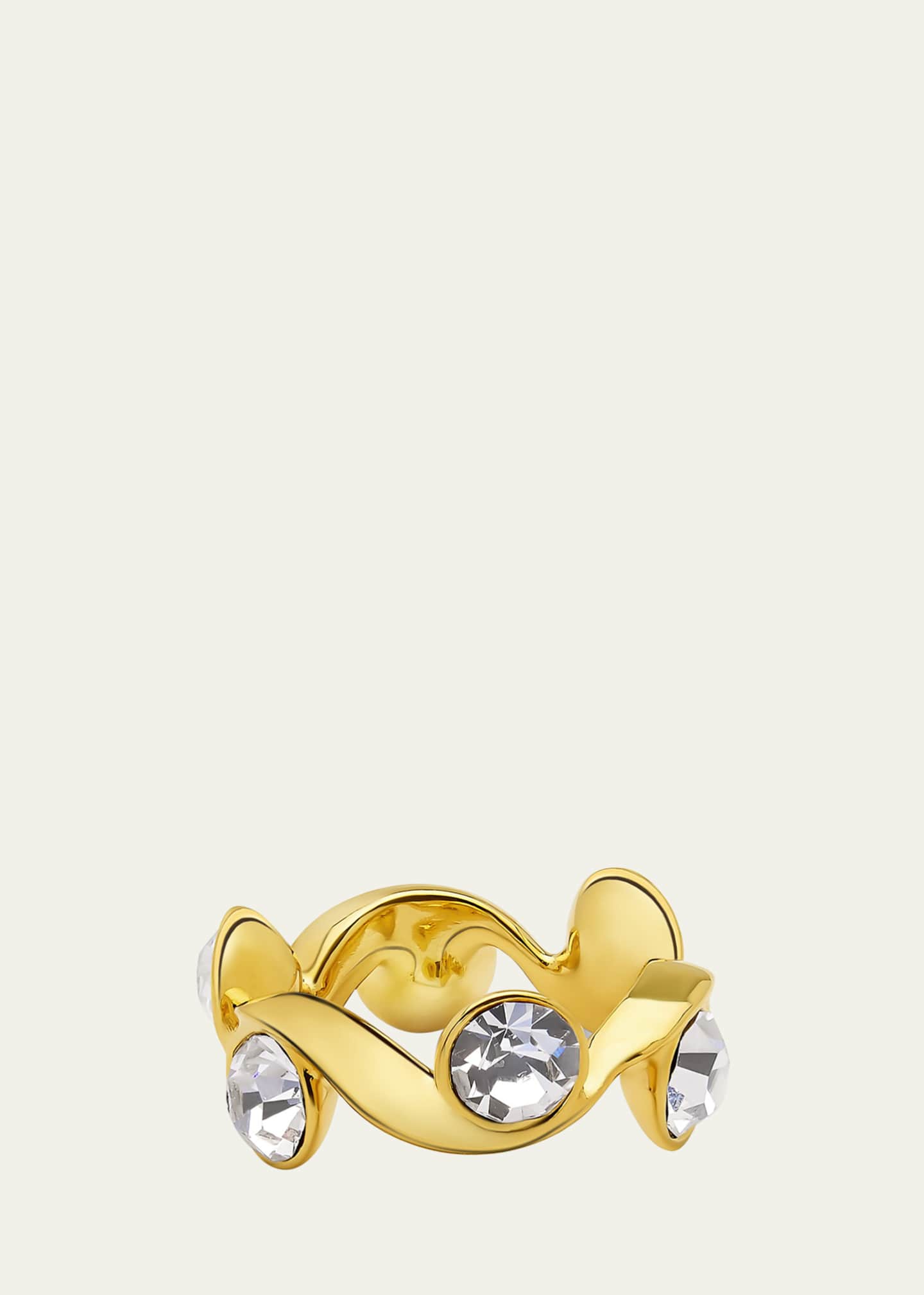 Oscar de la Renta Crystal Wave Ring Image 1 of 4