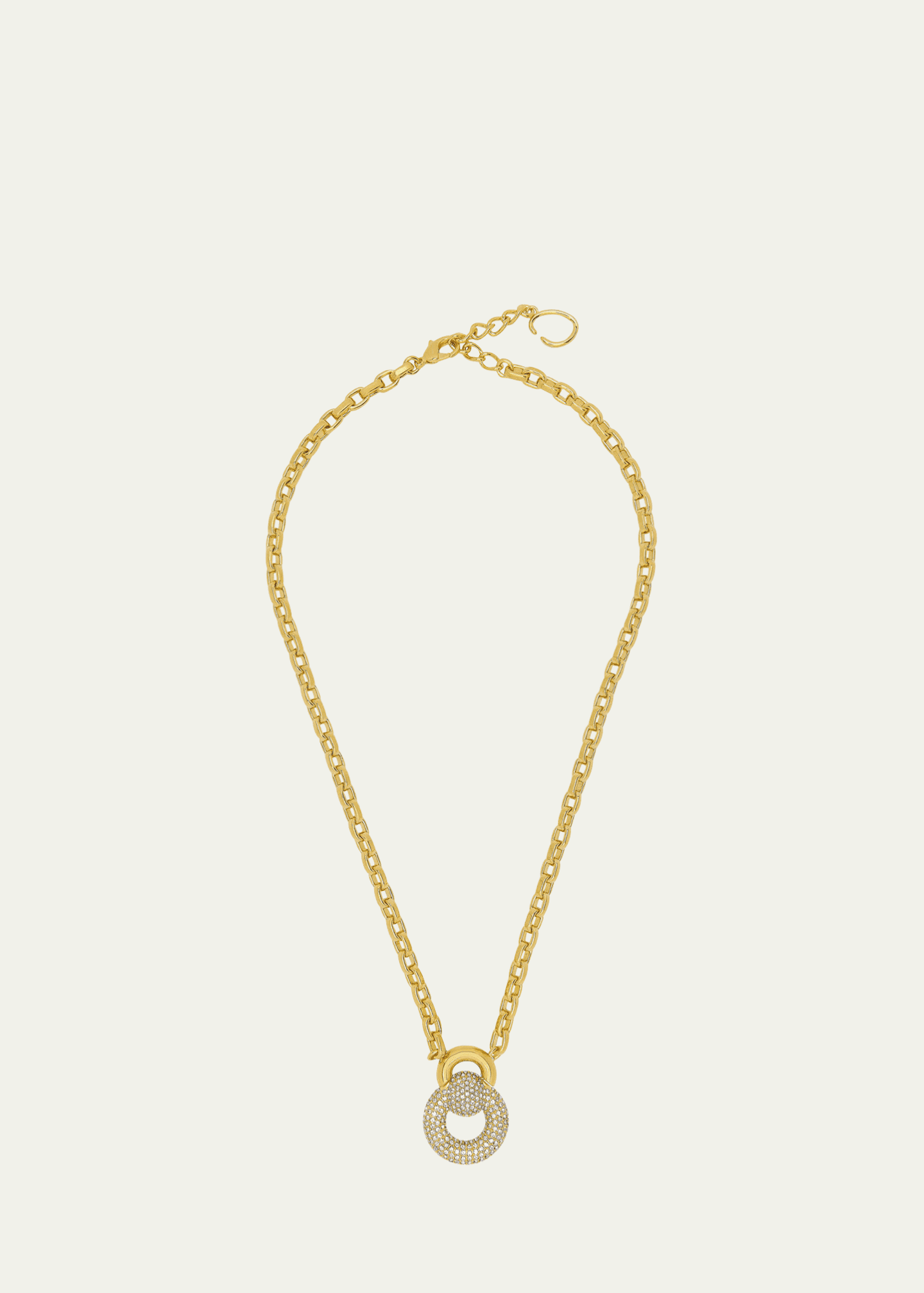 Oscar de la Renta Rhinestone Drop Necklace