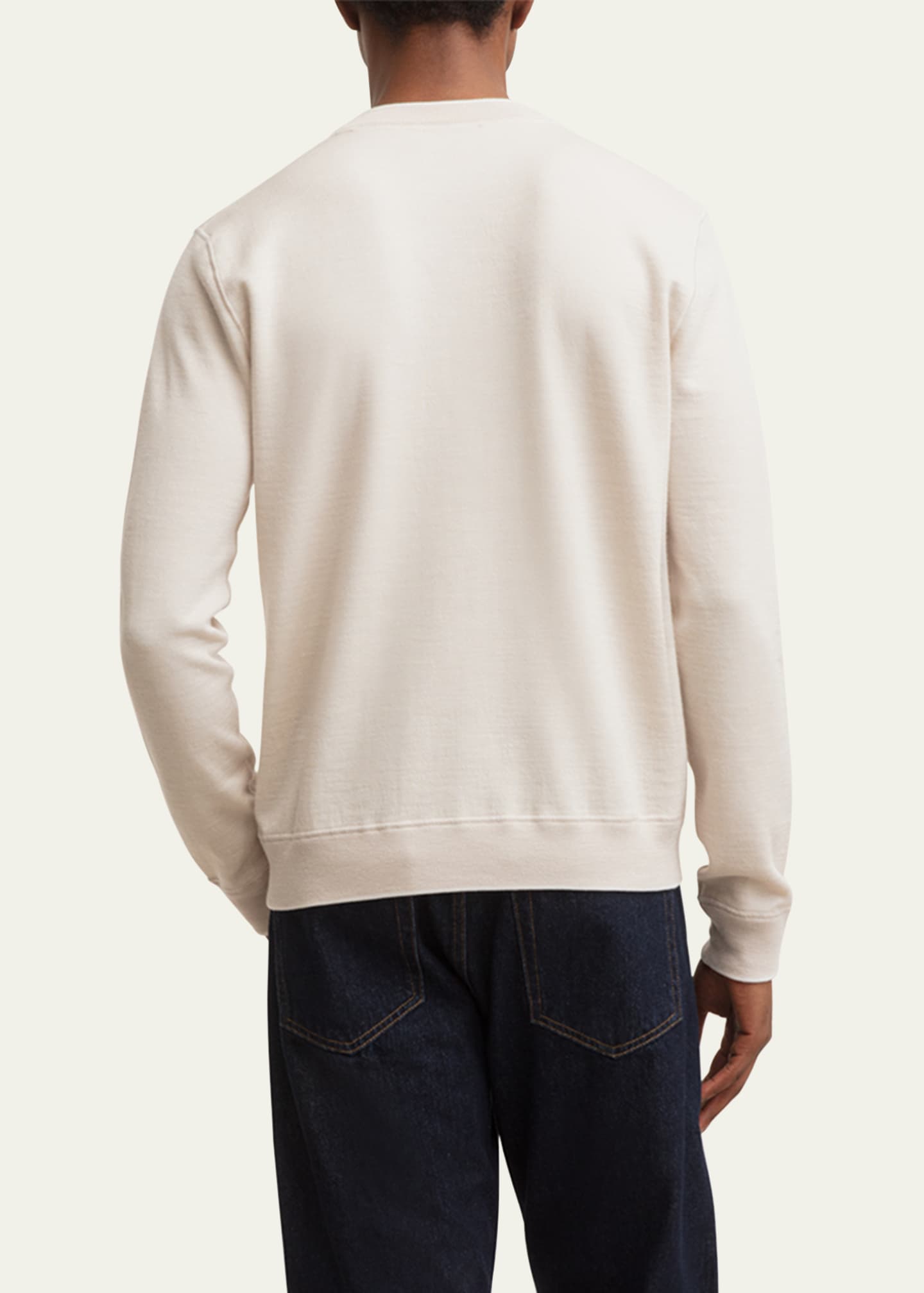 Iris Von Arnim Men's Dawson Wool Crewneck Sweater Image 3 of 5