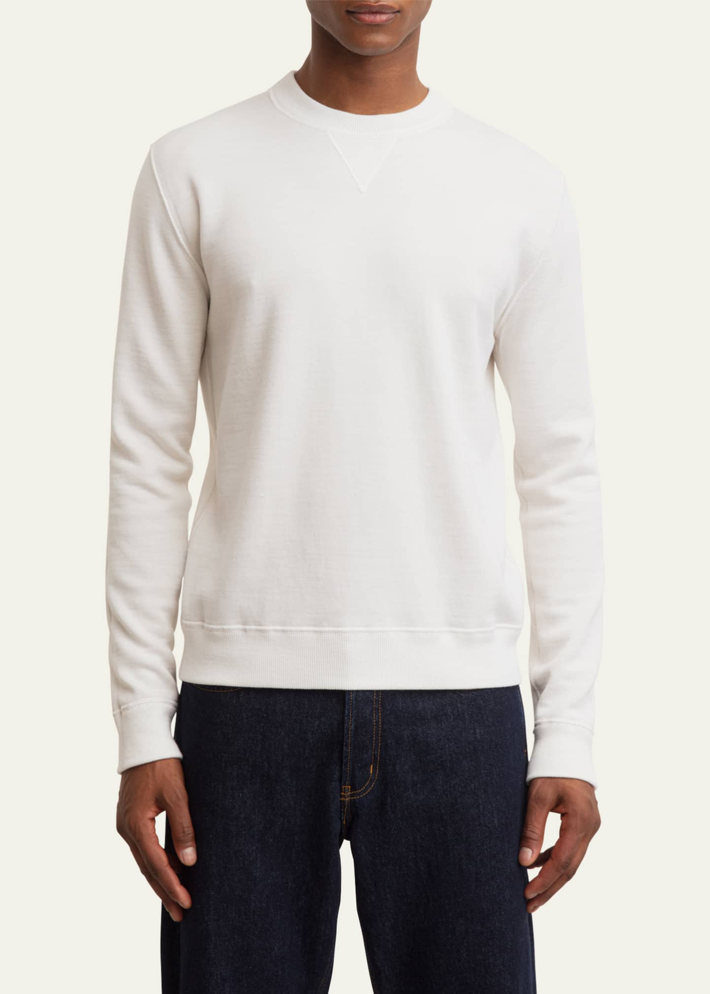 Iris Von Arnim Men's Dawson Wool Crewneck Sweater Image 4 of 5