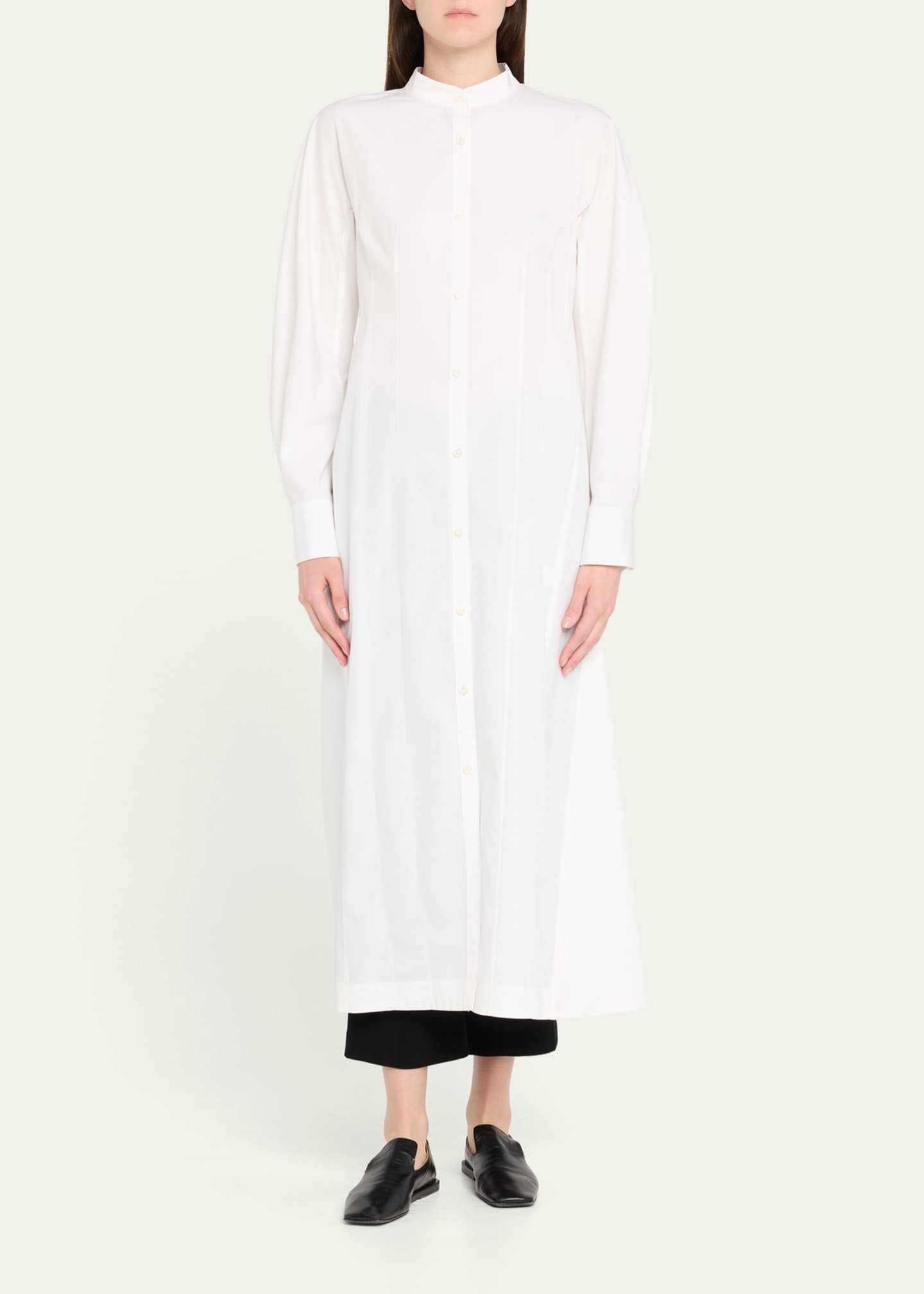 ASHLYN Aislinn Button Down Cotton Shirt Dress Image 2 of 5