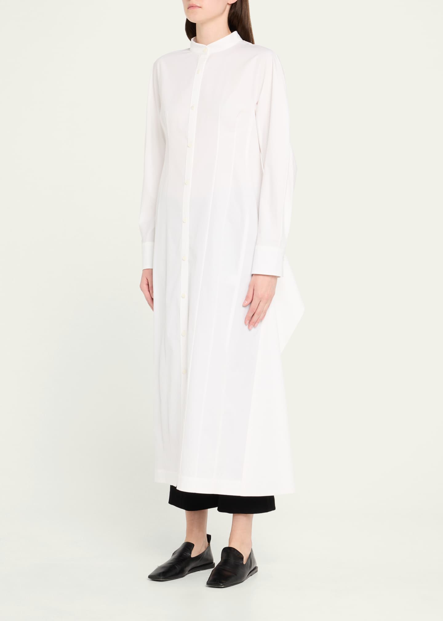 ASHLYN Aislinn Button Down Cotton Shirt Dress Image 4 of 5