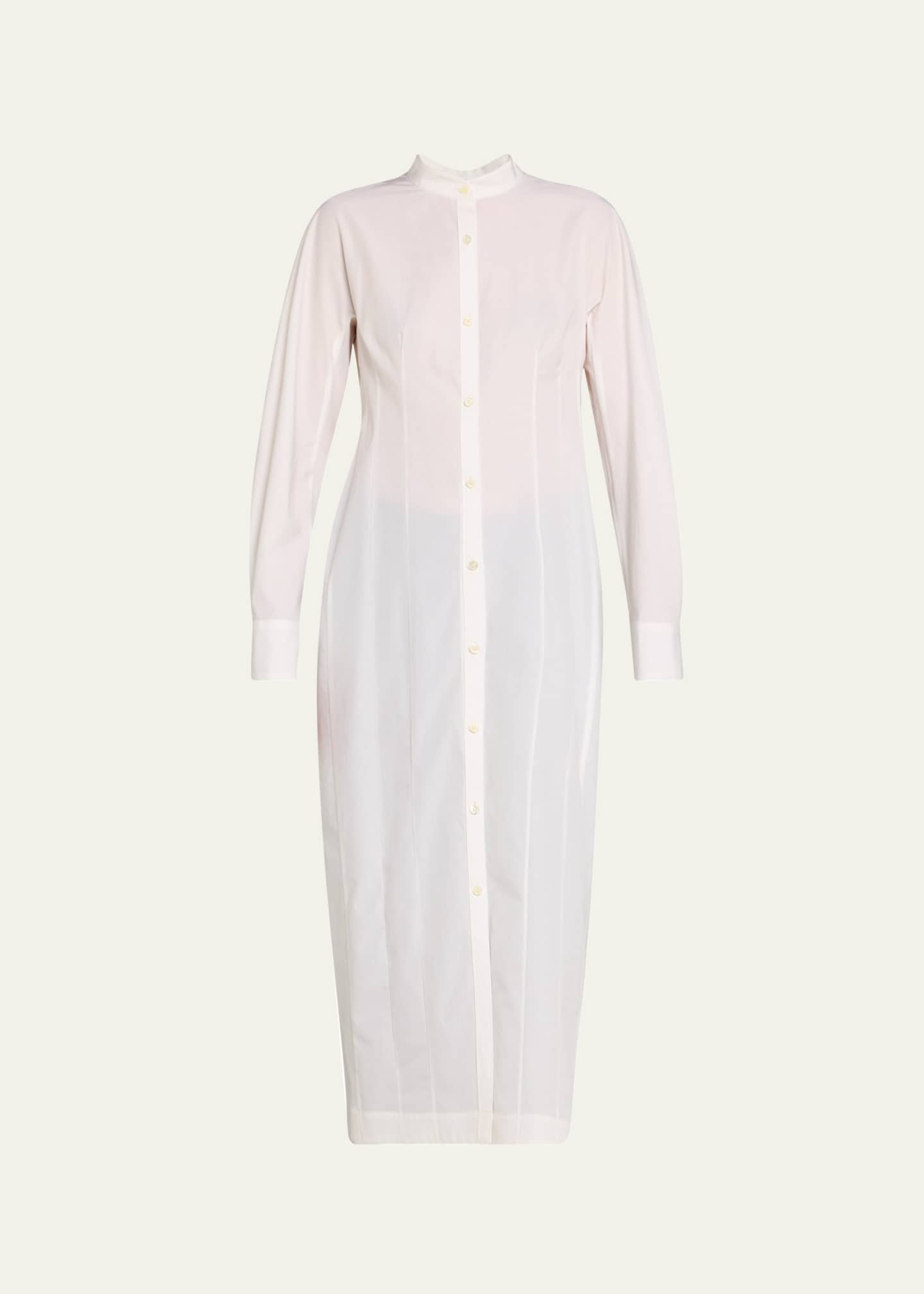 ASHLYN Aislinn Button Down Cotton Shirt Dress Image 1 of 5