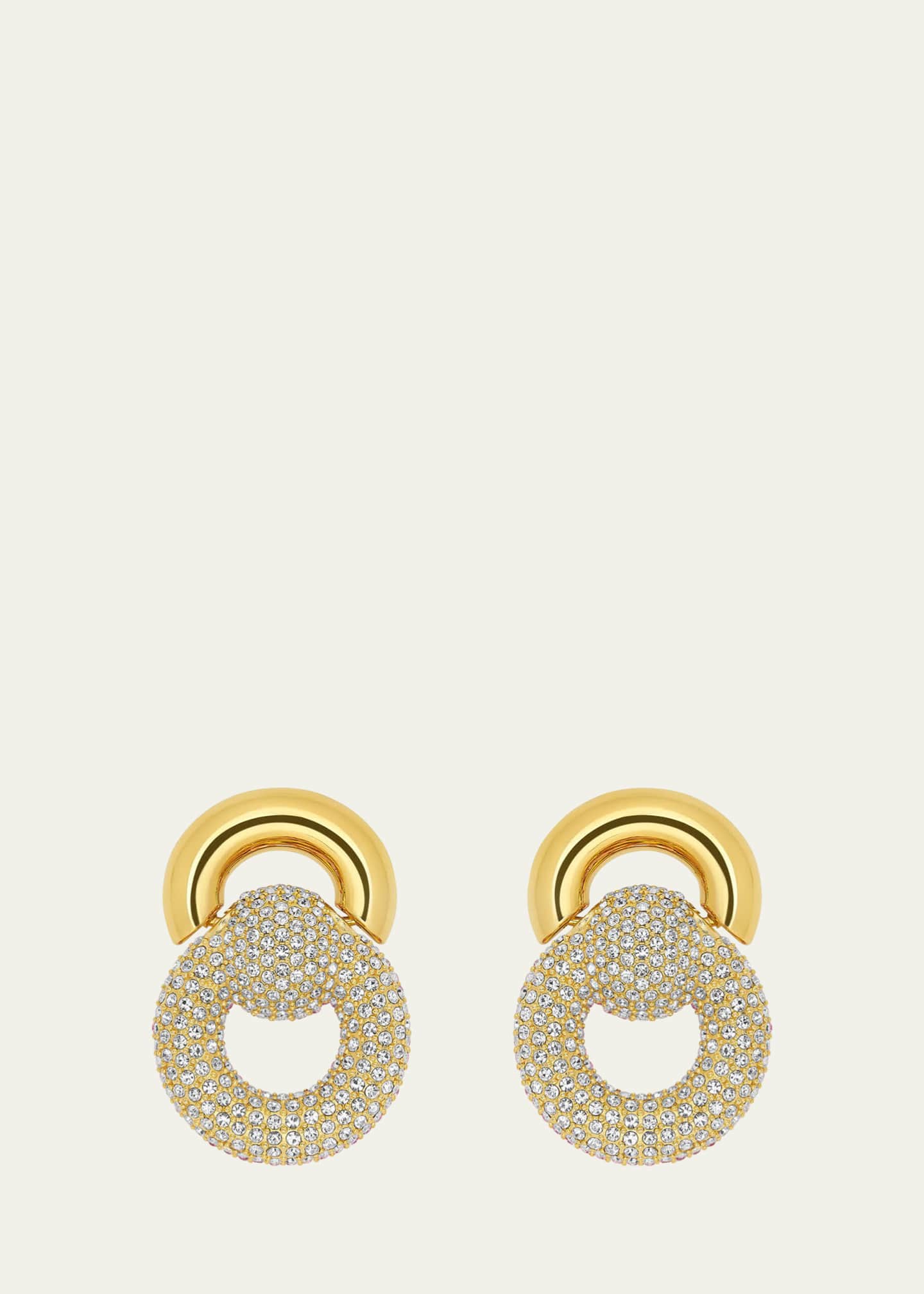 Oscar de la Renta Rhinestone Drop Earrings Image 1 of 2