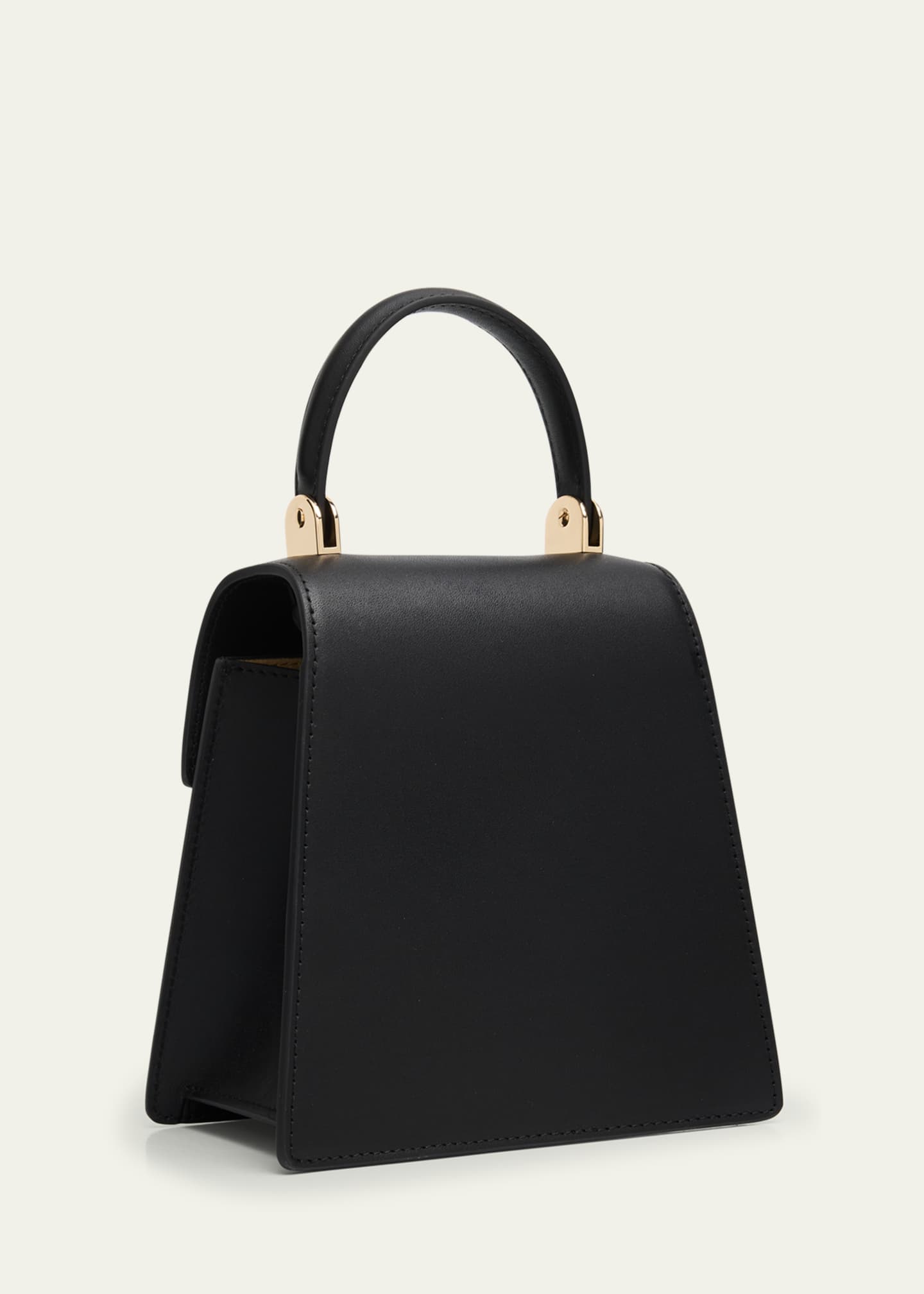 Cult Gaia Emilia Flower-Embellished Leather Top-Handle Bag Image 3 of 6