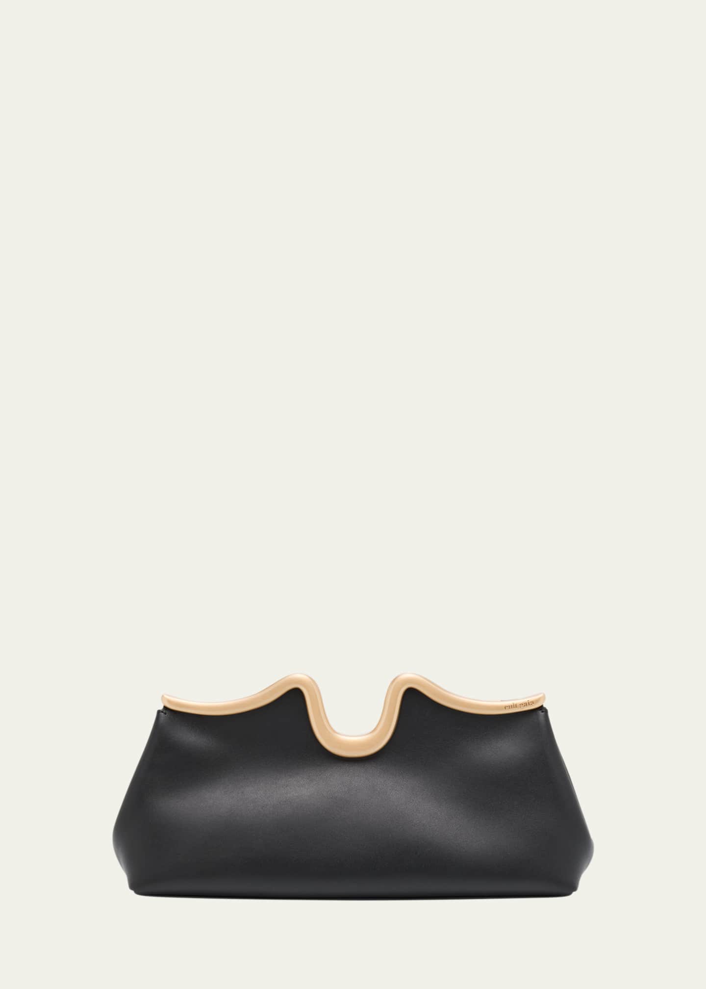 Cult Gaia Valma Sculptural Leather Clutch Bag Image 1 of 6
