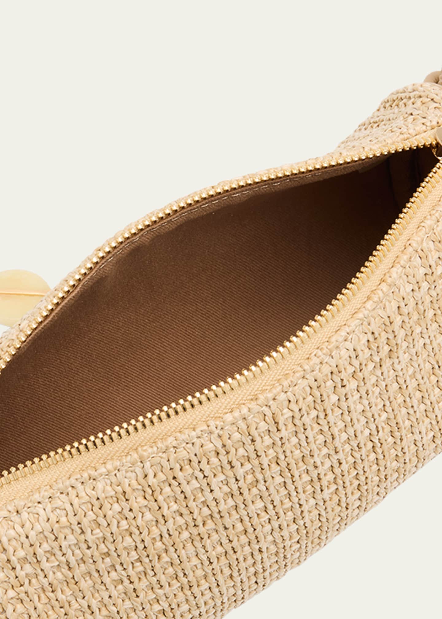 Cult Gaia Zozina Stone-Embellished Raffia Shoulder Bag - Bergdorf