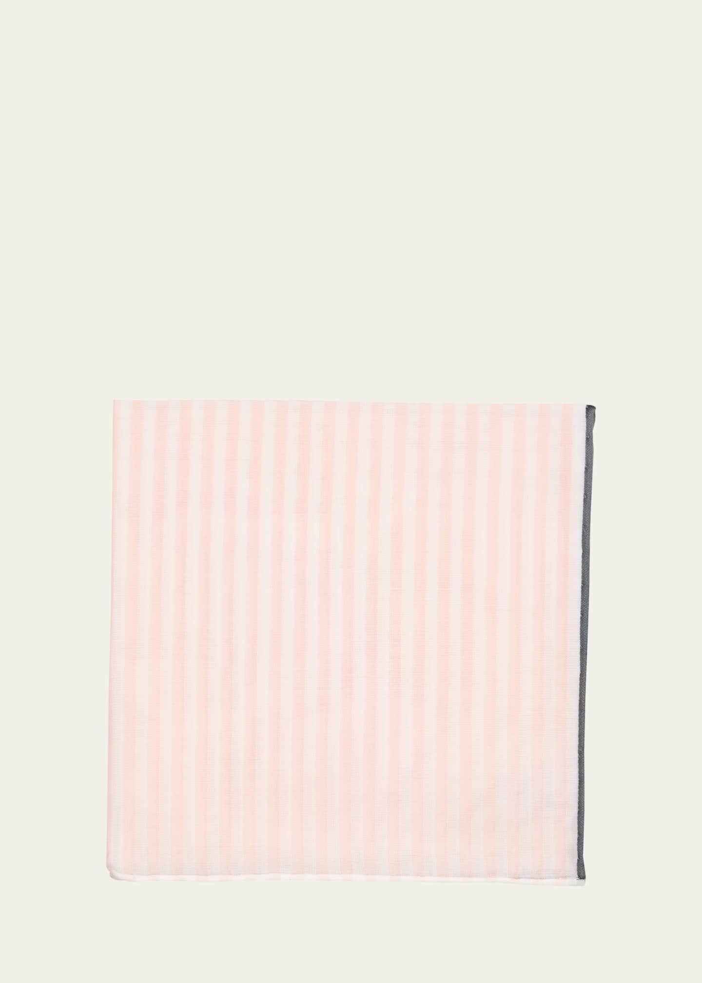 Simonnot Godard Men's Cotton Bengal Stripe Pocket Handkerchief