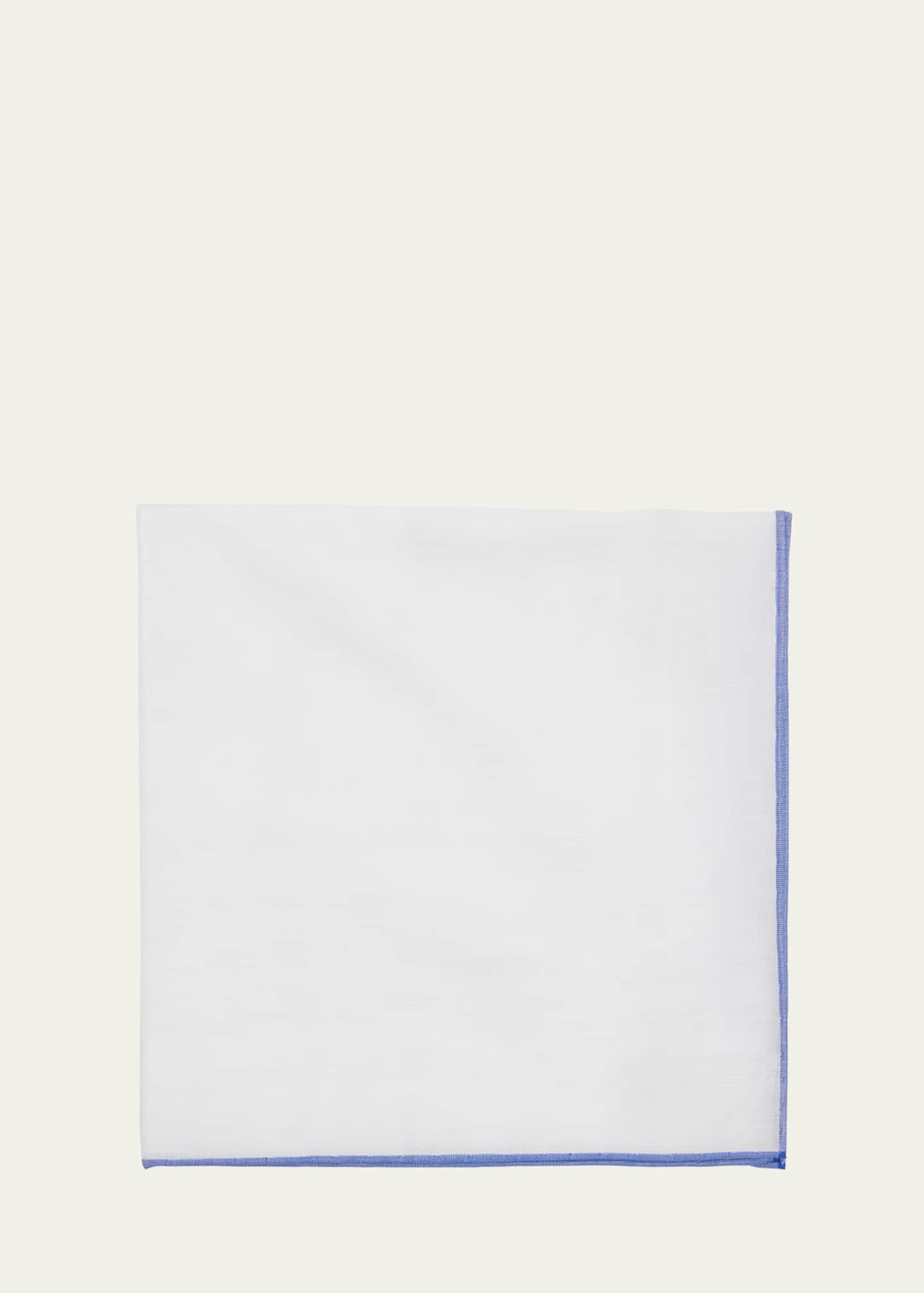 Simonnot Godard Men's Color-Edge Pocket Handkerchief