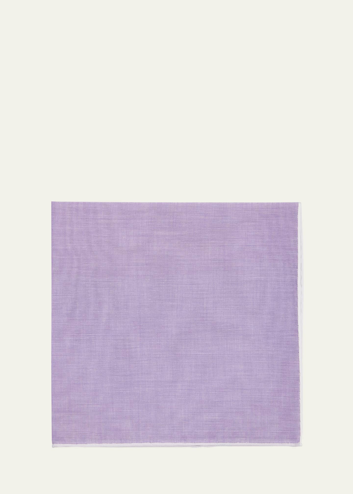 Simonnot Godard Men's Cotton Satin-Edge Pocket Handkerchief