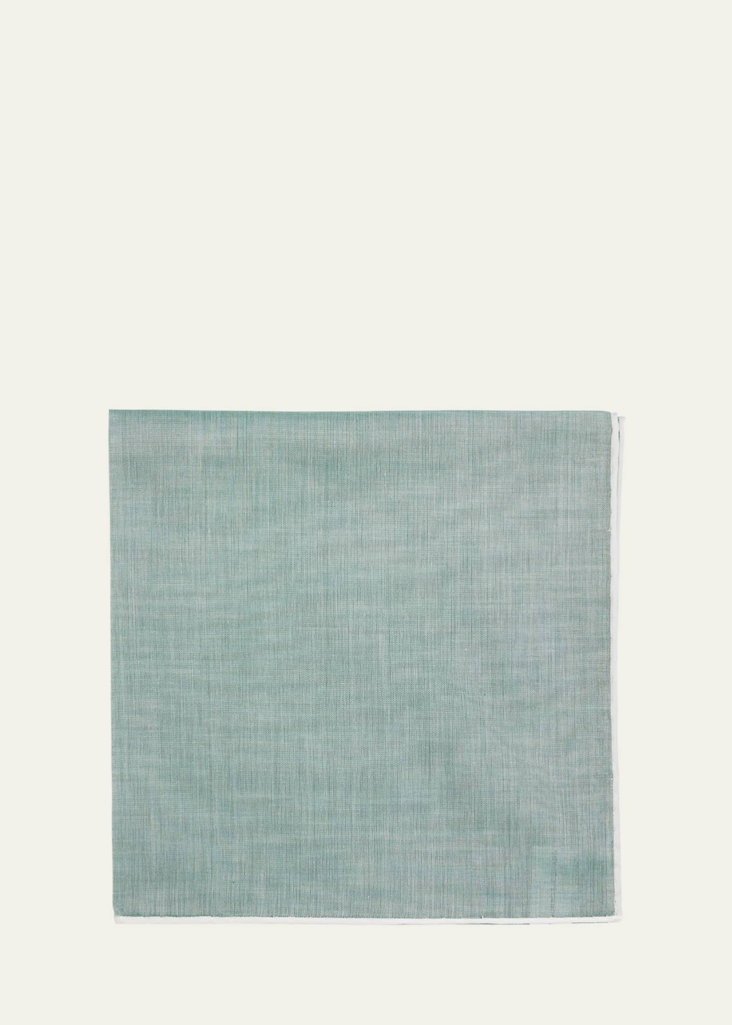 Simonnot Godard Men's Cotton Satin-Edge Handkerchief