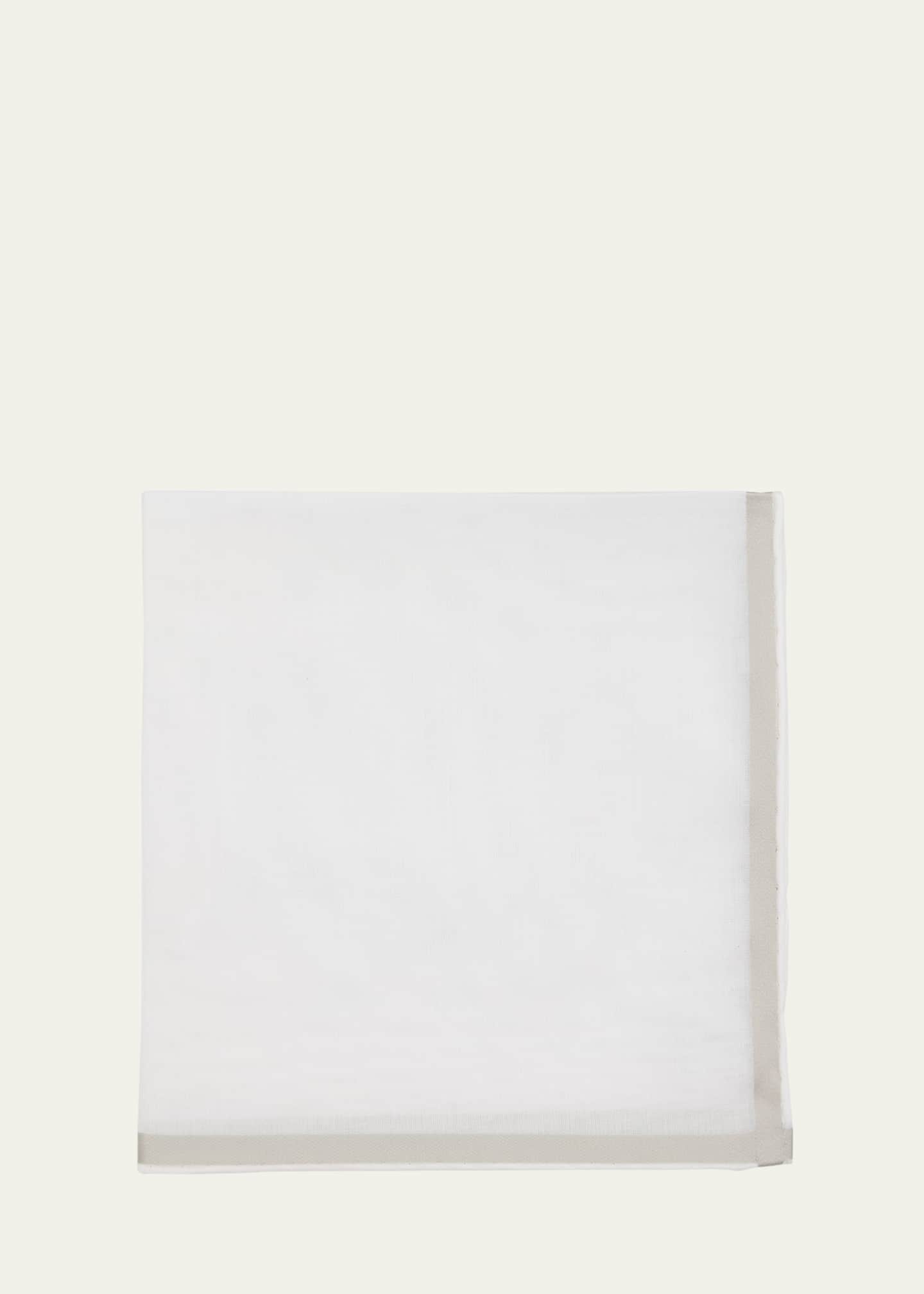 Simonnot Godard Men's Cotton Color-Edge Pocket Handkerchief