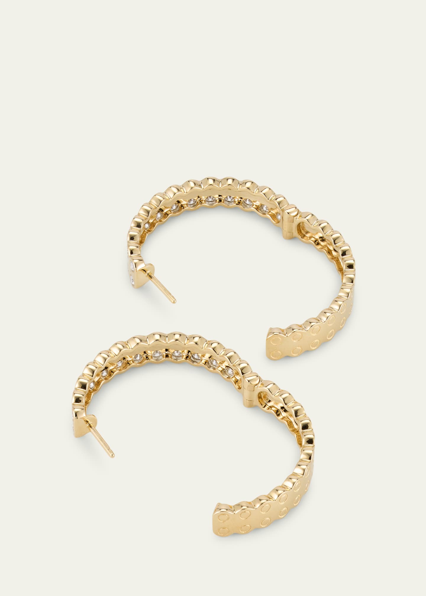 TYPE JEWELRY LEGGO Diamond Hoop Earrings Image 4 of 4
