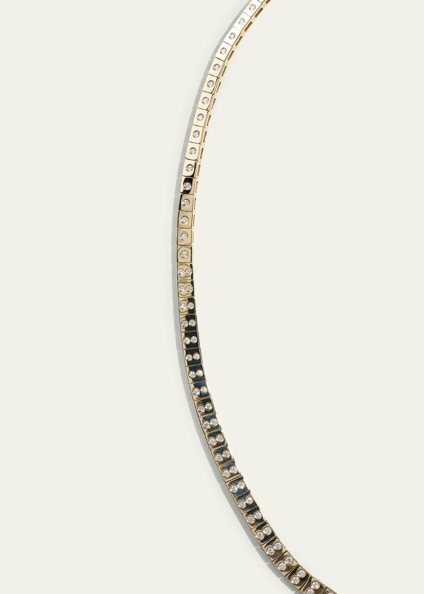TYPE JEWELRY LEGGO 14K Gold Double Diamond Tennis Necklace Image 2 of 3