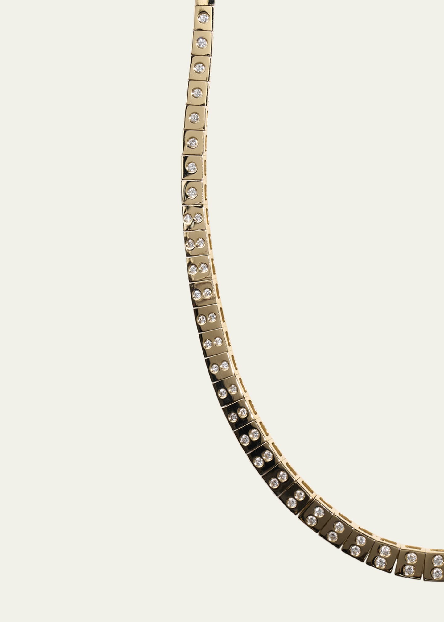 TYPE JEWELRY LEGGO 14K Gold Double Diamond Tennis Necklace Image 3 of 3
