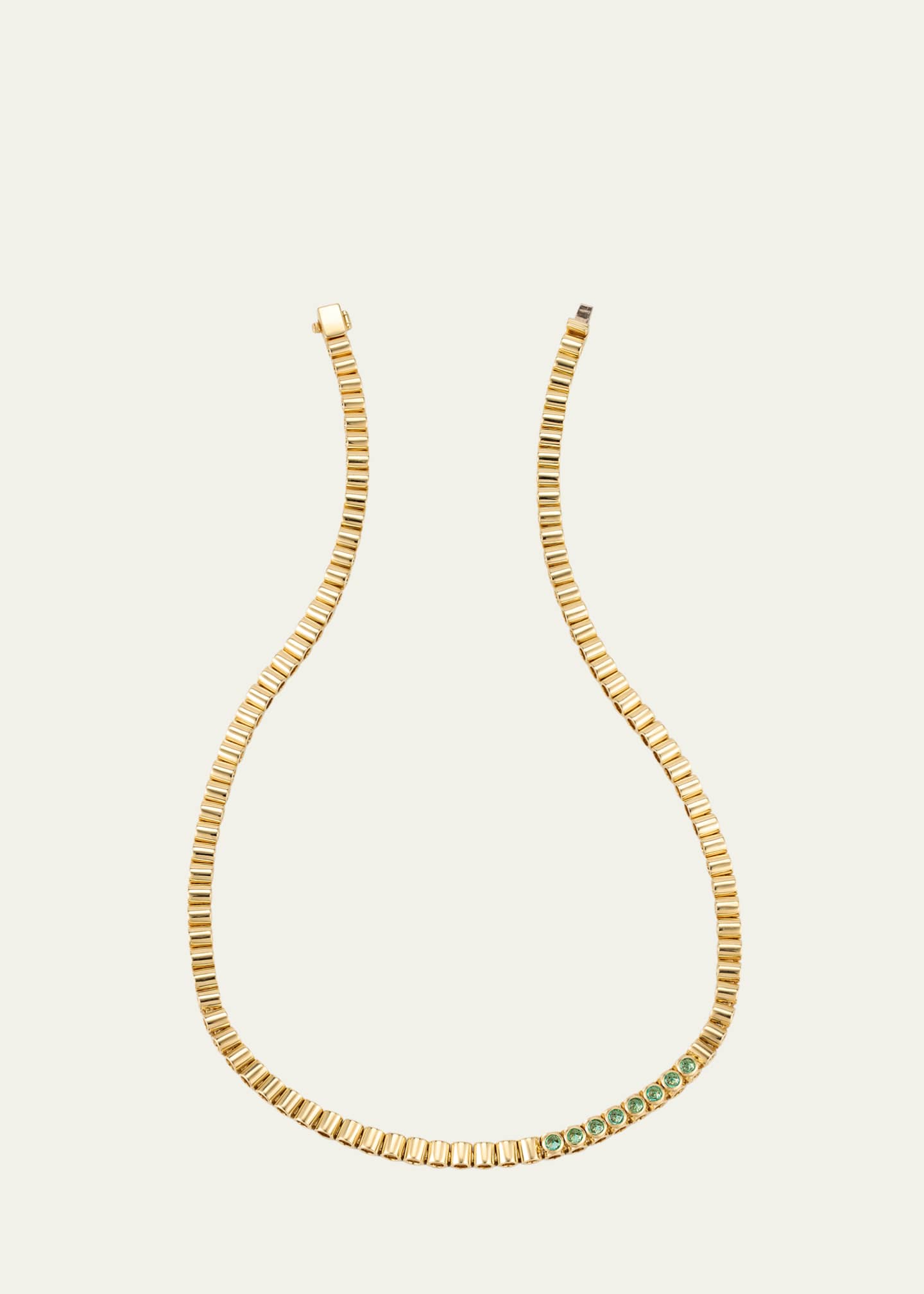 TYPE JEWELRY TUBBO Emerald Tennis Necklace Image 1 of 4