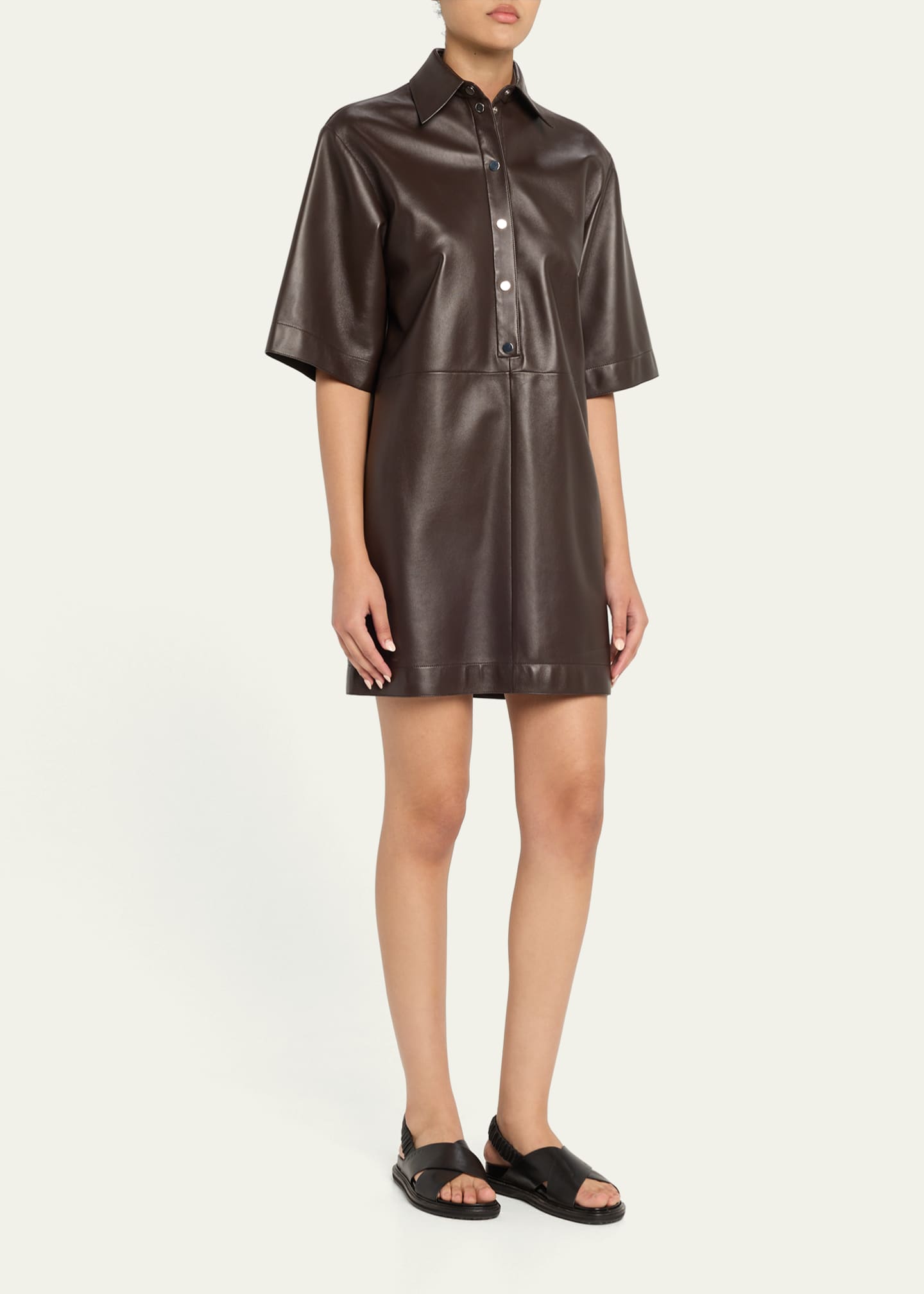 michael kors short sleeve dress Sequined Short-Sleeve Crewneck Dress in MARITIME - Sale