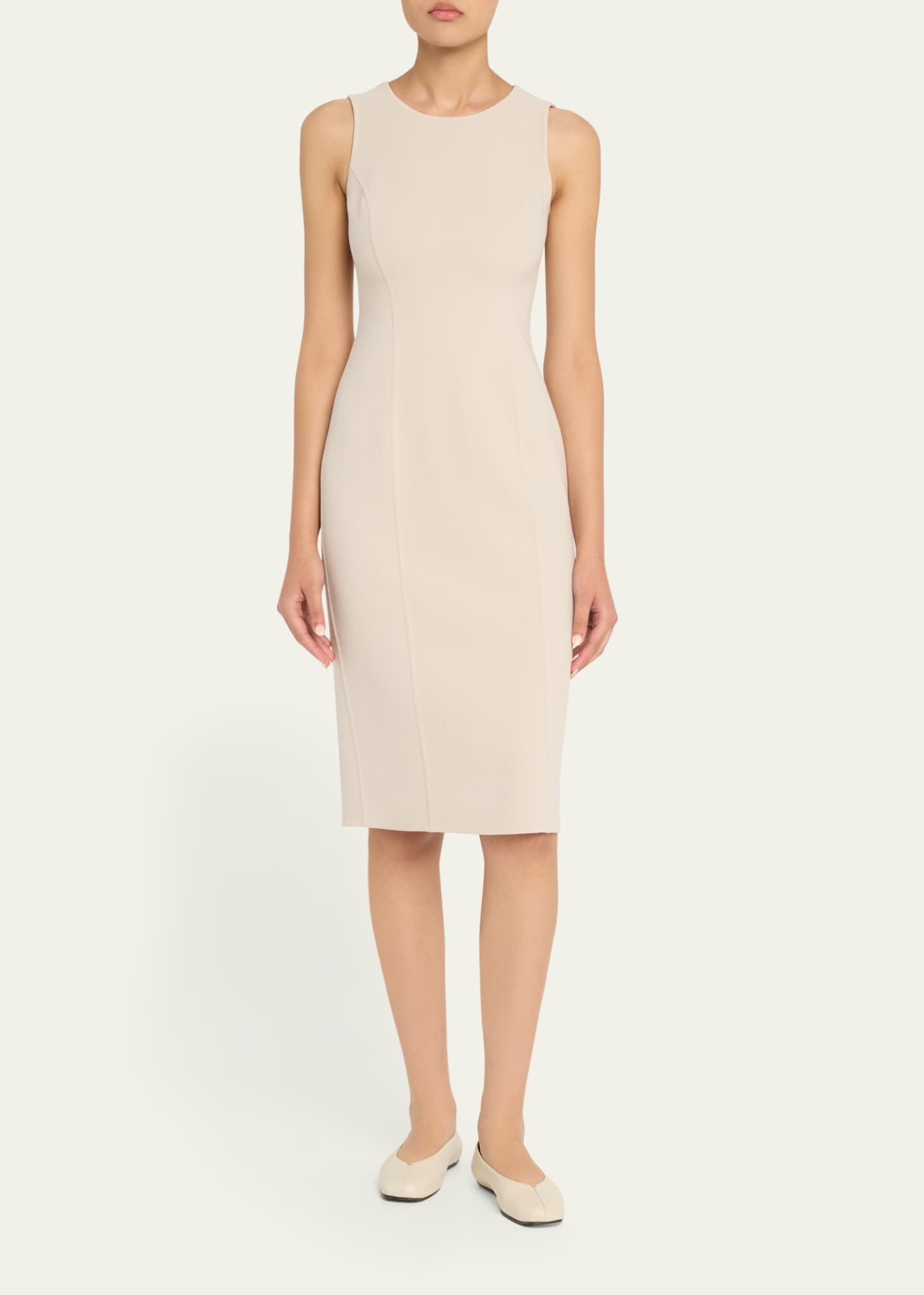 Michael Kors Collection Sleeveless Sheath Wool-Blend Dress Image 4 of 5