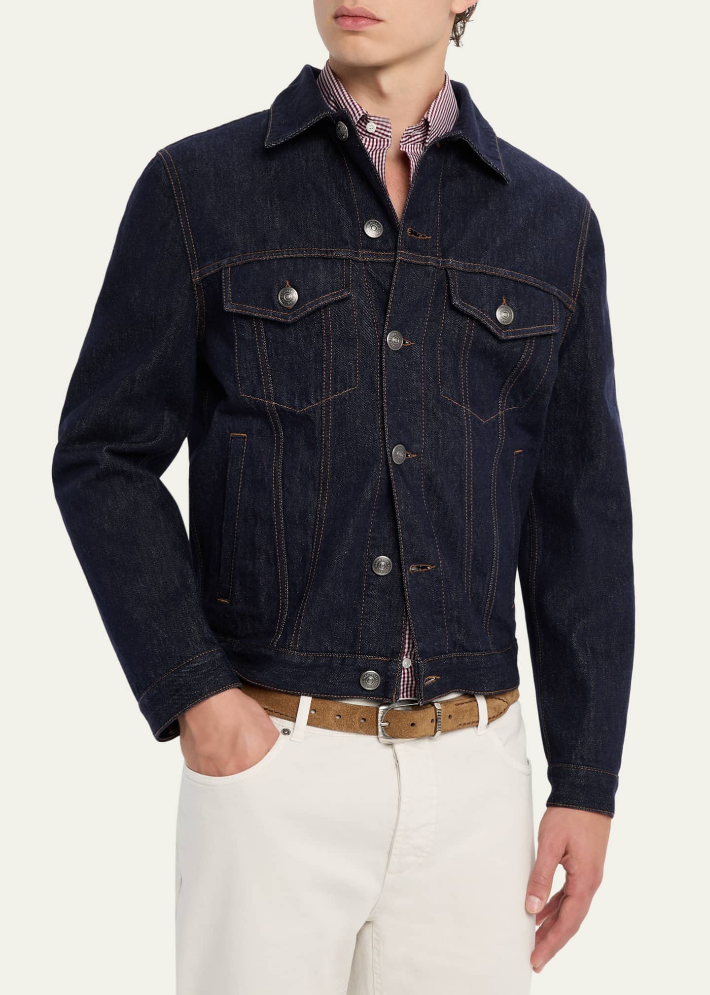 Brunello Cucinelli Men's Italian Selvedge Denim Jacket