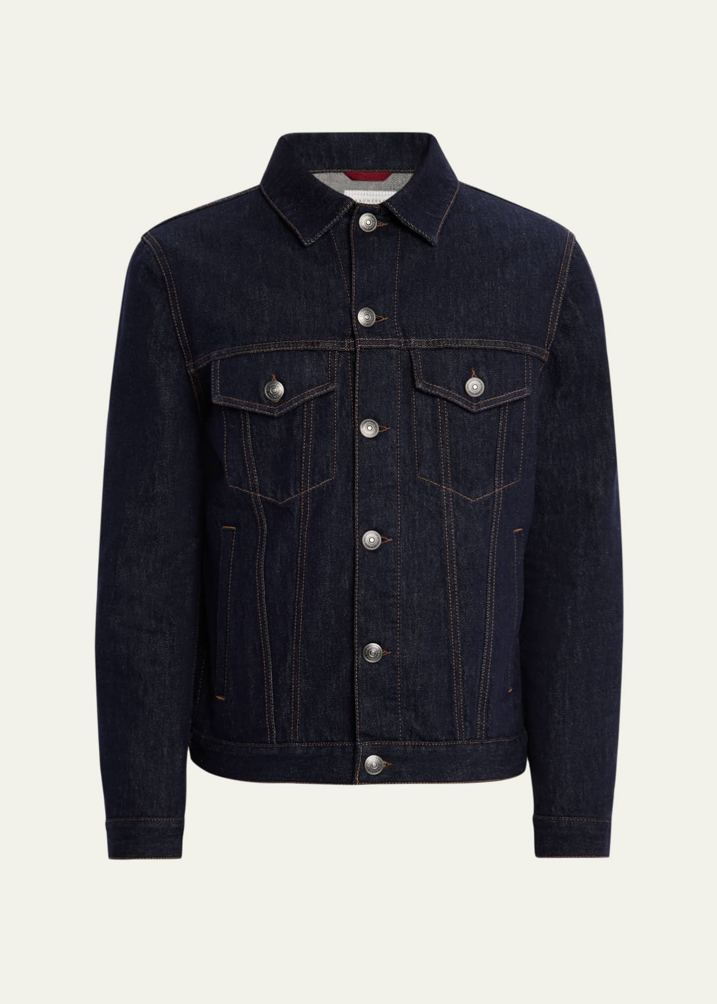 【VIP価格】BRUNELLO CUCINELLI Denim Jacket Brunello Cucinelli Men's Italian Selvedge Denim Jacket