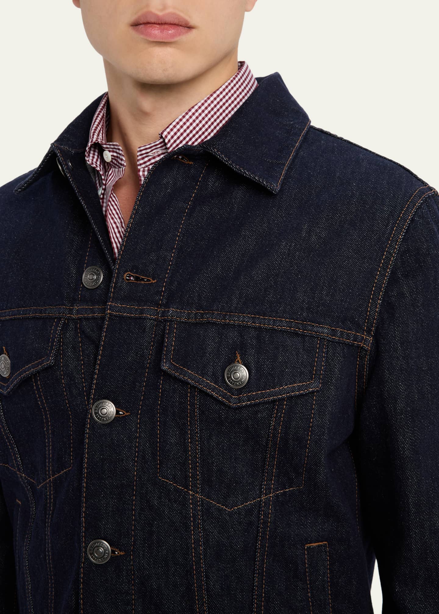 Brunello Cucinelli Men's Italian Selvedge Denim Jacket