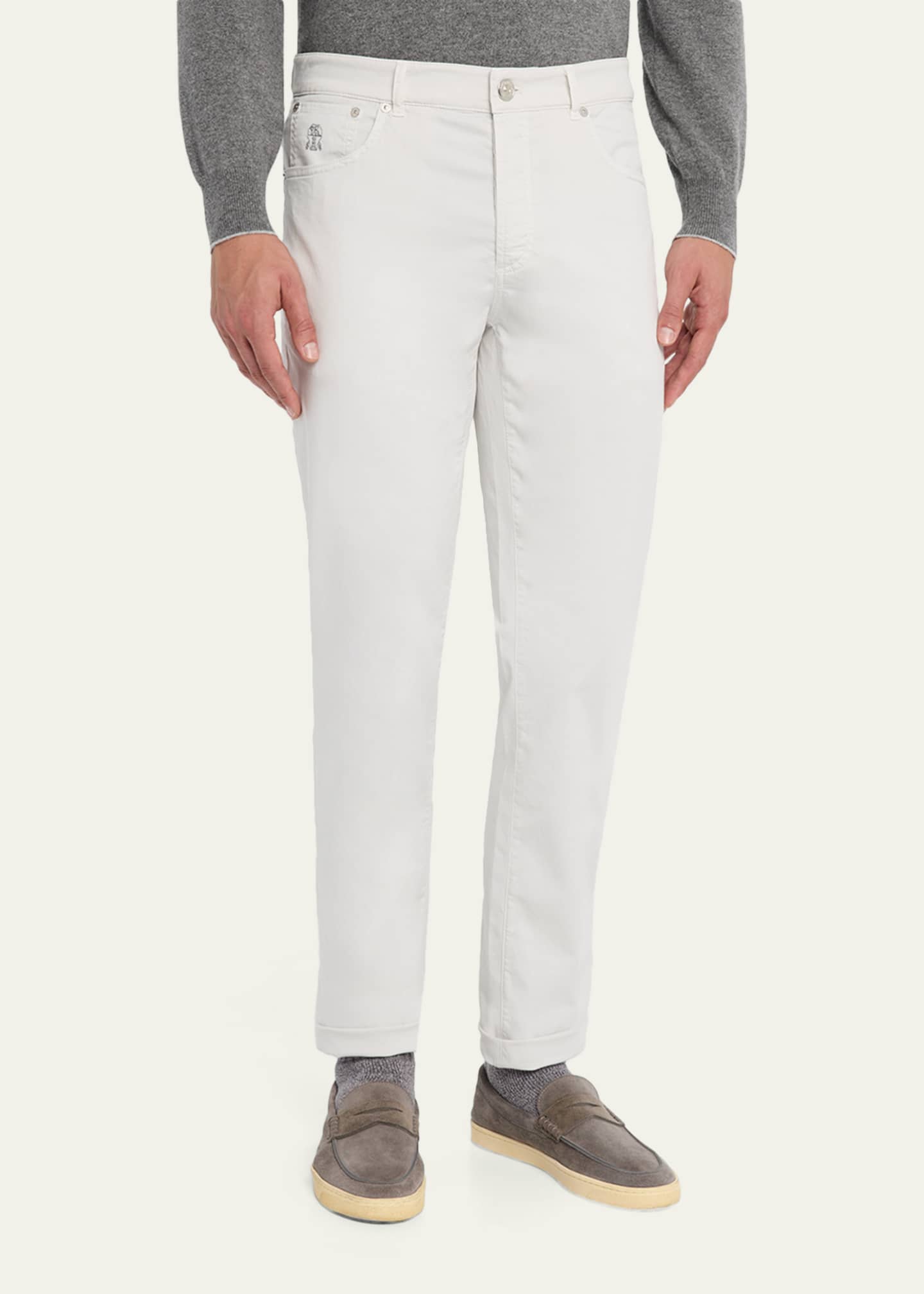 Brunello Cucinelli Men's Italian-Fit Denim Five-Pocket Pants