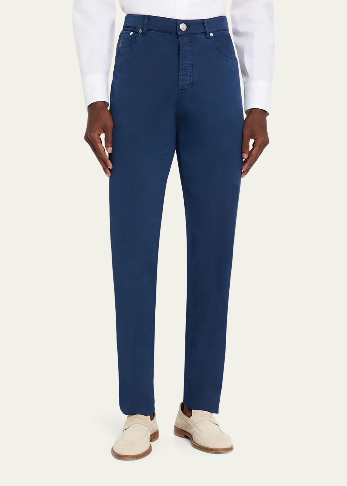 Brunello Cucinelli Men's Italian-Fit Denim Five-Pocket Pants