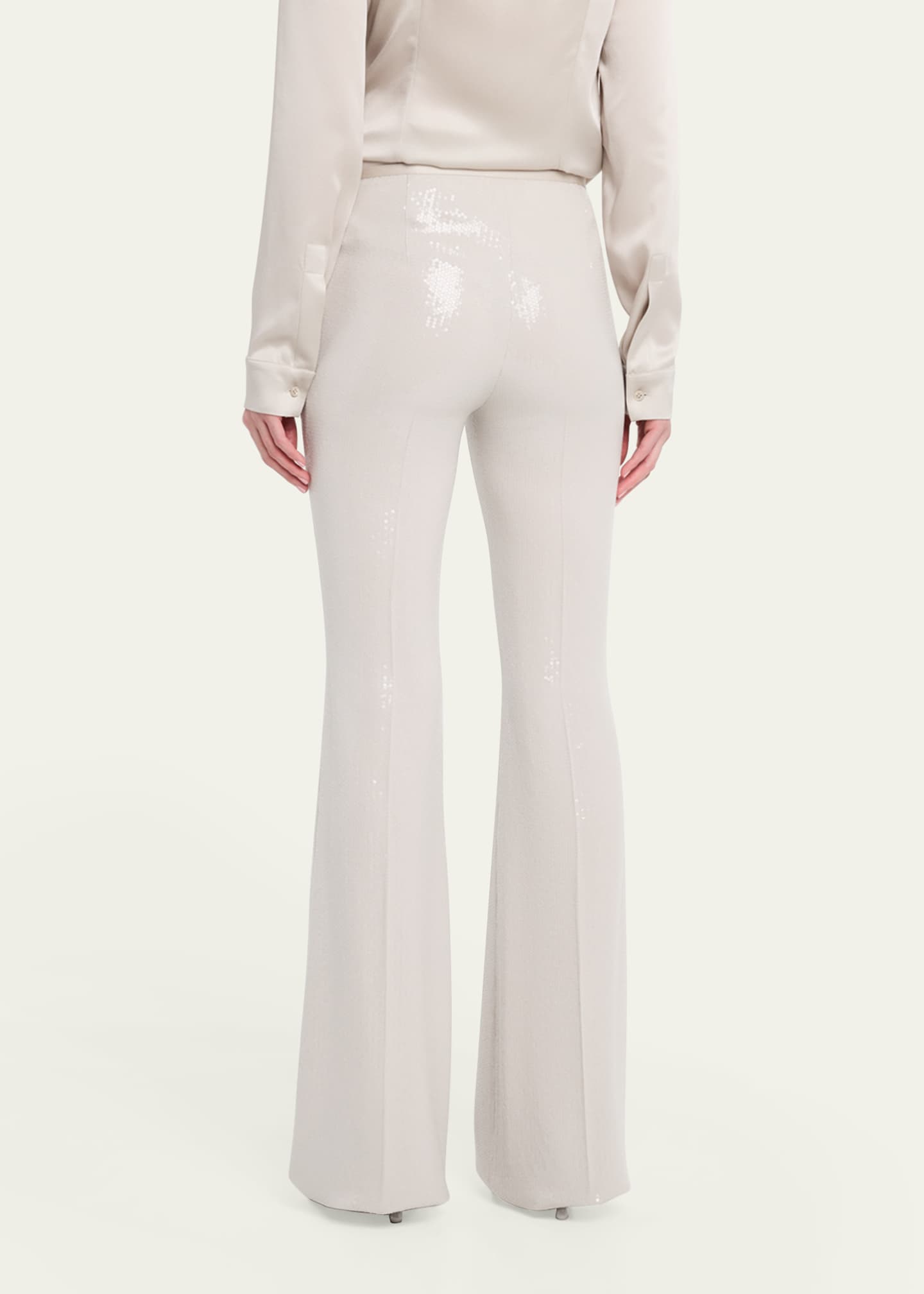 Michael Kors Collection Sequined Side Zip Flared Trousers Image 3 of 5