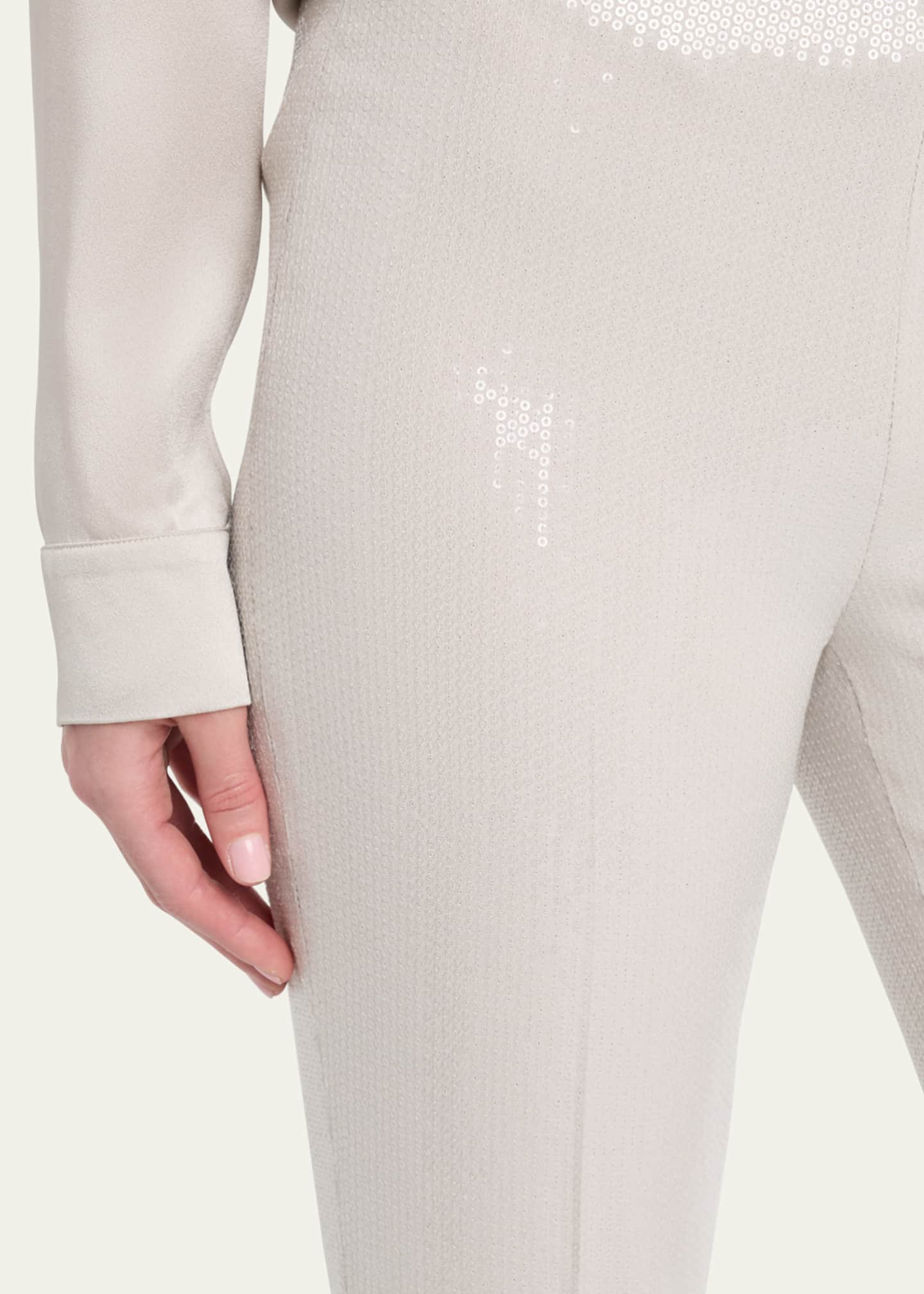 Michael Kors Collection Sequined Side Zip Flared Trousers Image 5 of 5