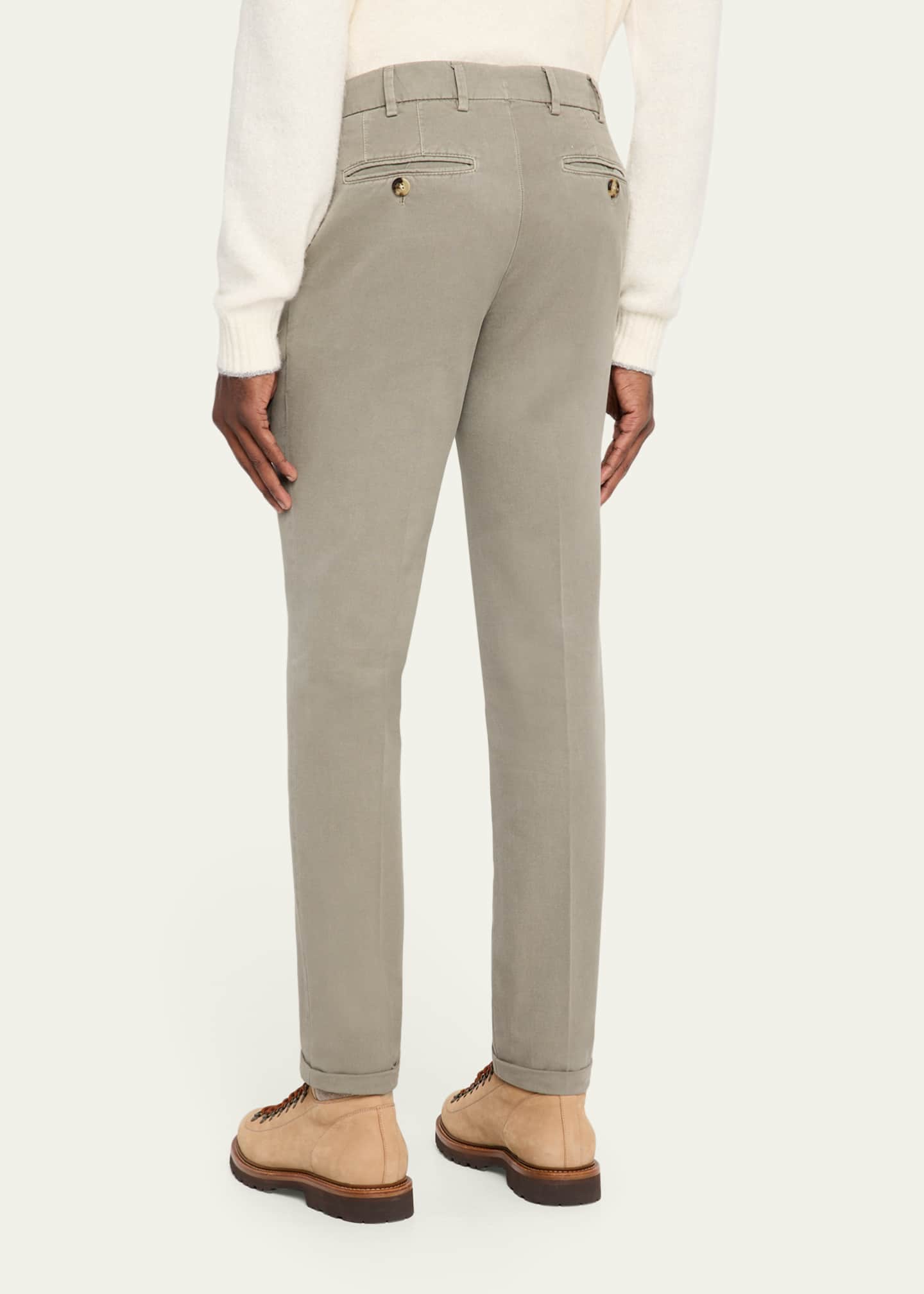 Brunello Cucinelli Men's Modern Fit Flat-Front Pants