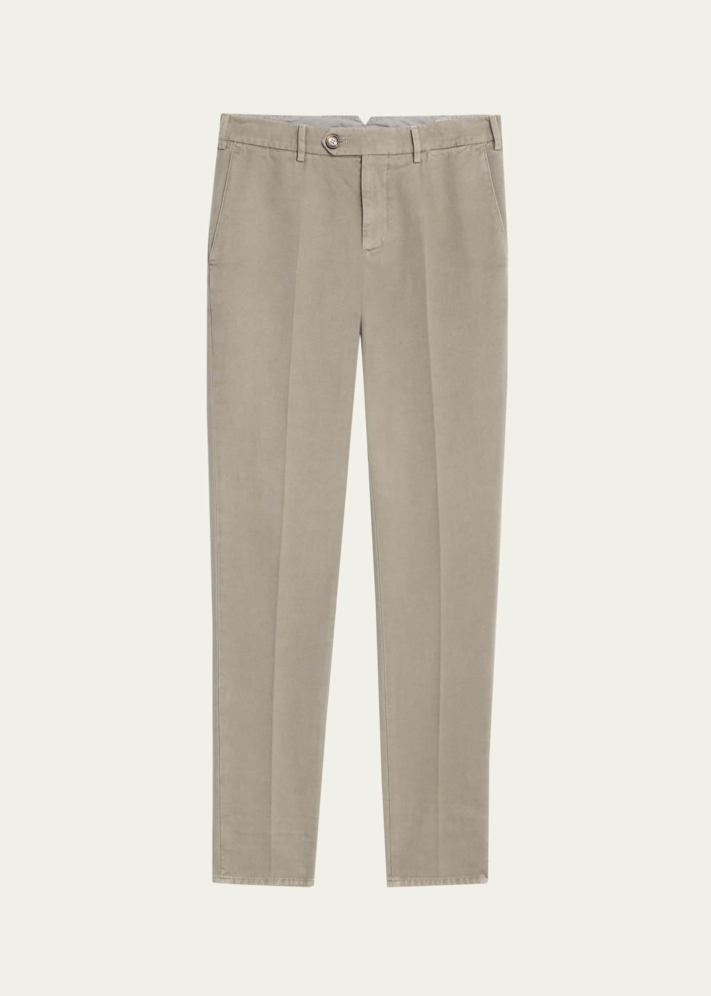 Brunello Cucinelli Men's Modern Fit Flat-Front Pants