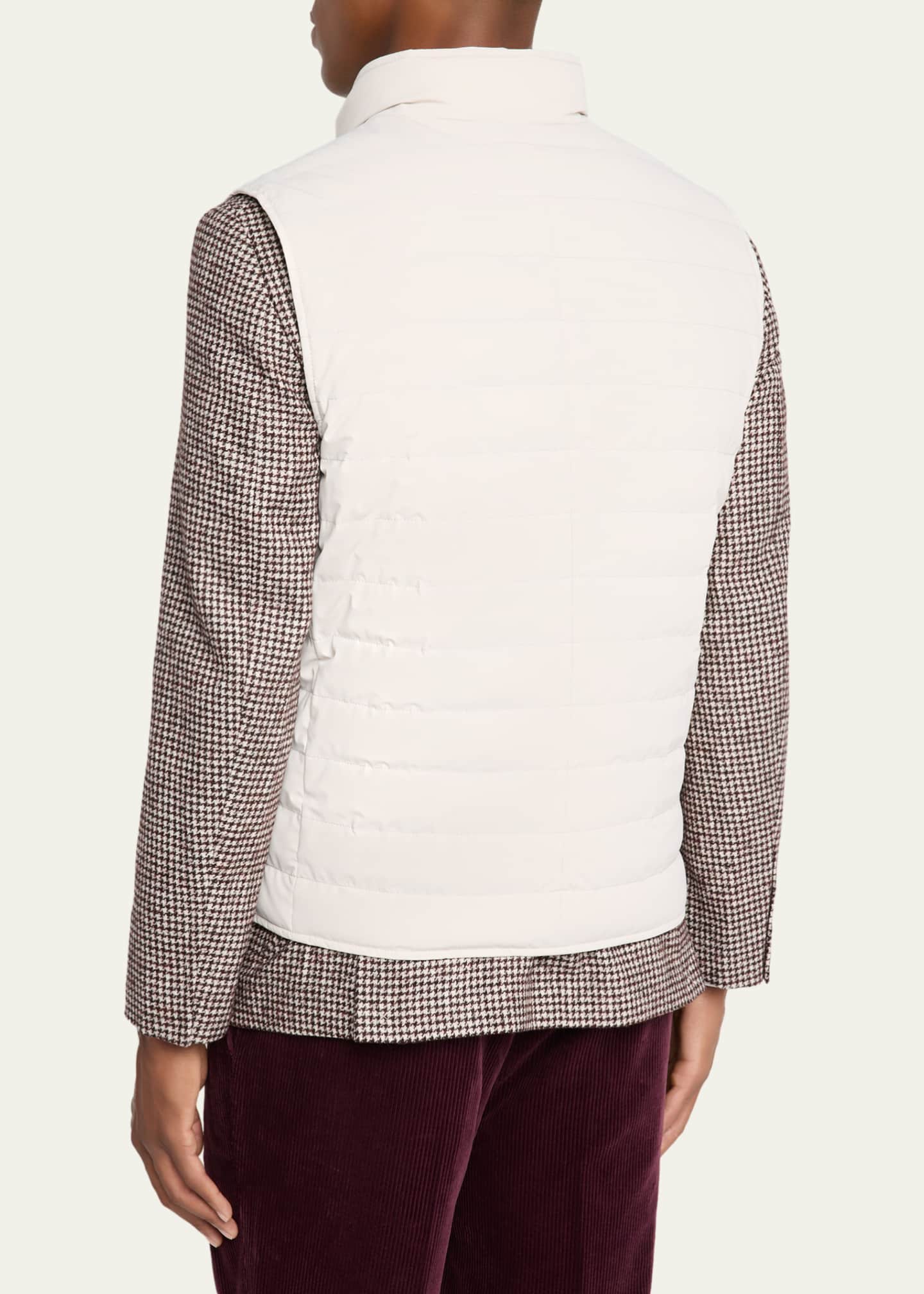 Brunello Cucinelli Men's Down Quilted Nylon Full-Zip Vest Image 3 of 5