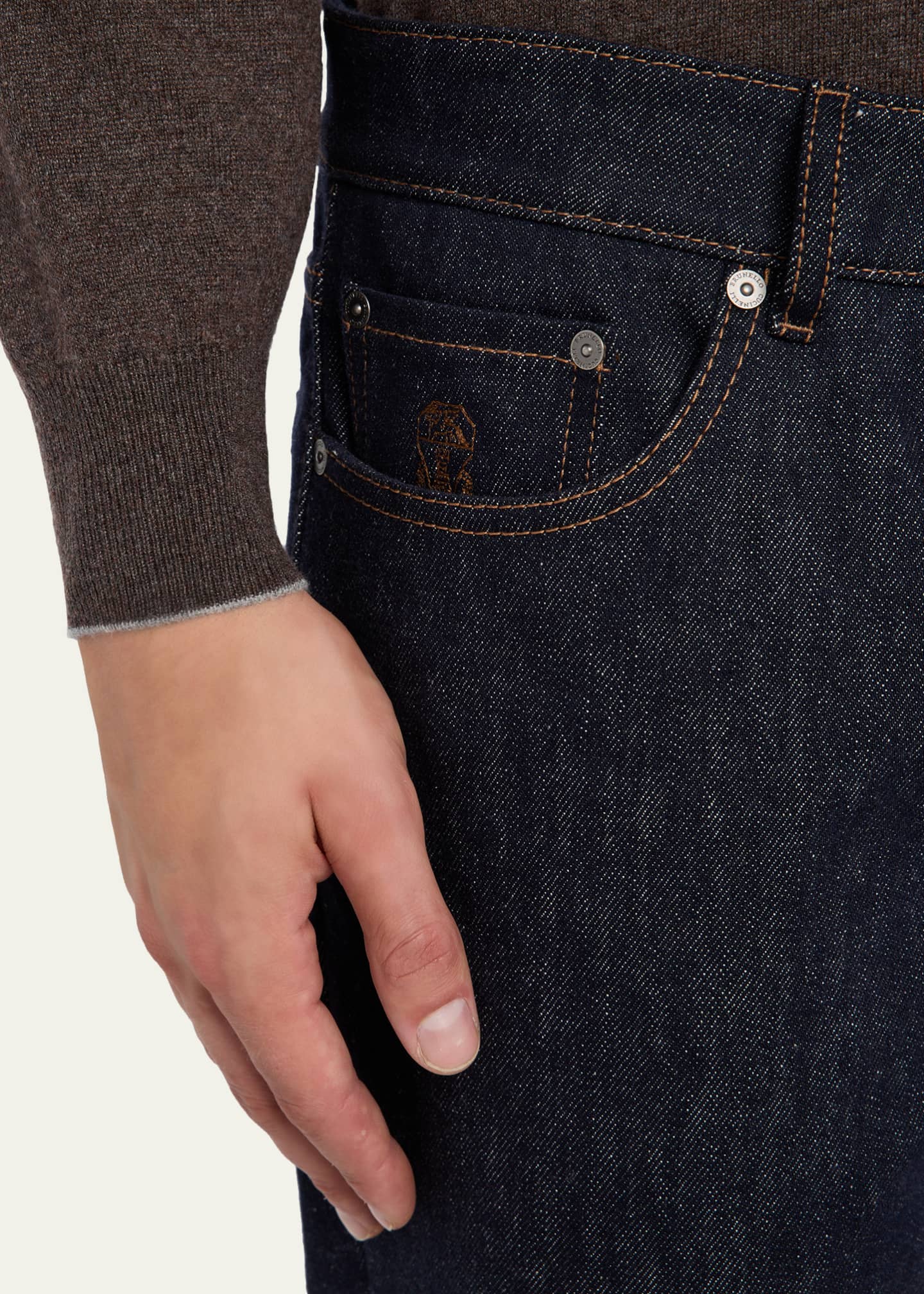 Brunello Cucinelli Men's Italian Selvedge Denim Five-Pocket Pants